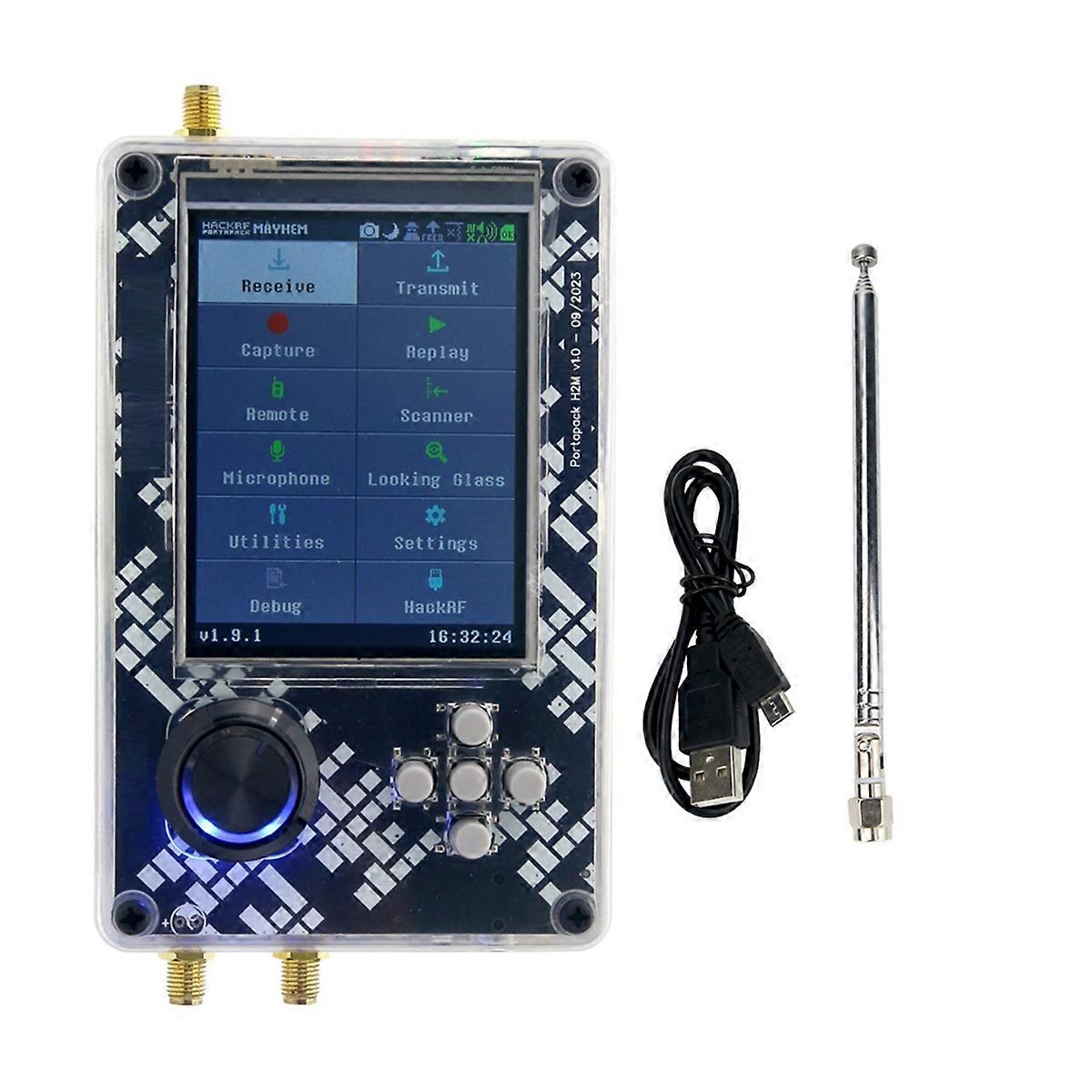 Assembled PortaPack H2M with for One R9 V2.2.0 SDR Radio MAX2839 10.00MHZ TCXO Analog GPS Assembled with Shell,A