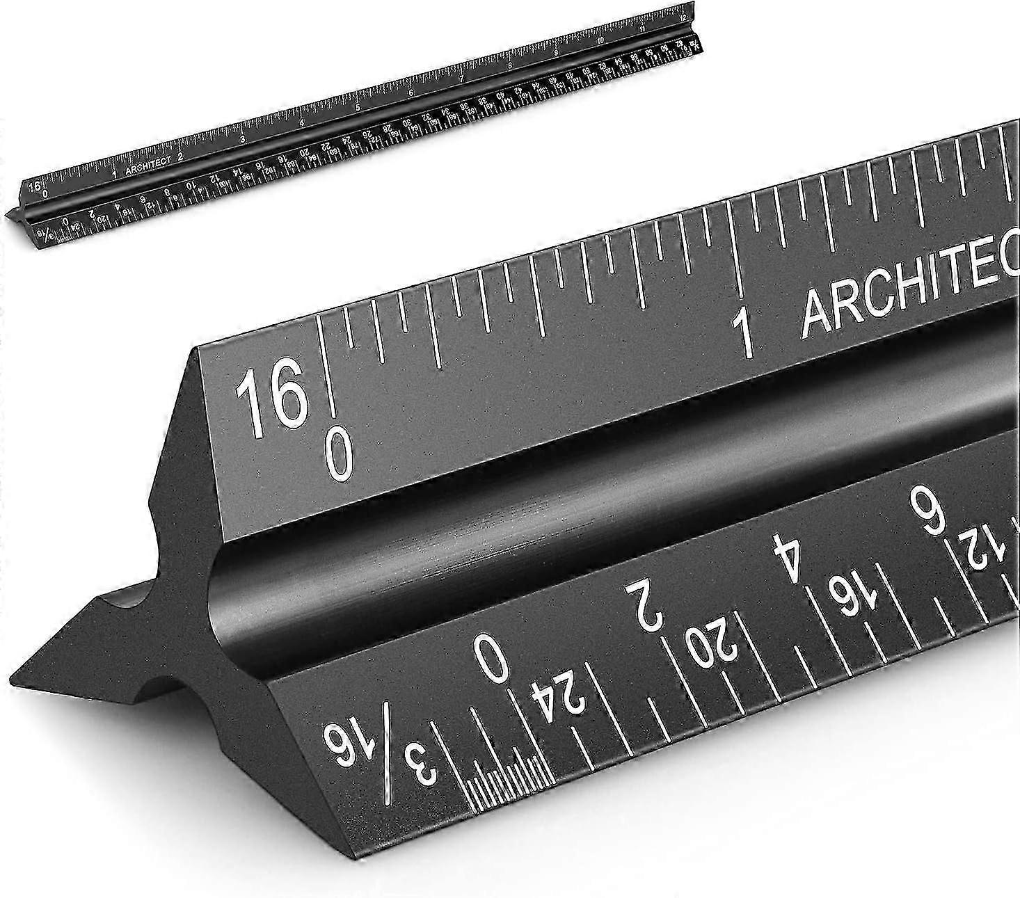 Architectural Drafting Excellence, High Precision Aluminum Architect Scale With Increment Calibration For Unmatched Blueprint Accuracy-Good