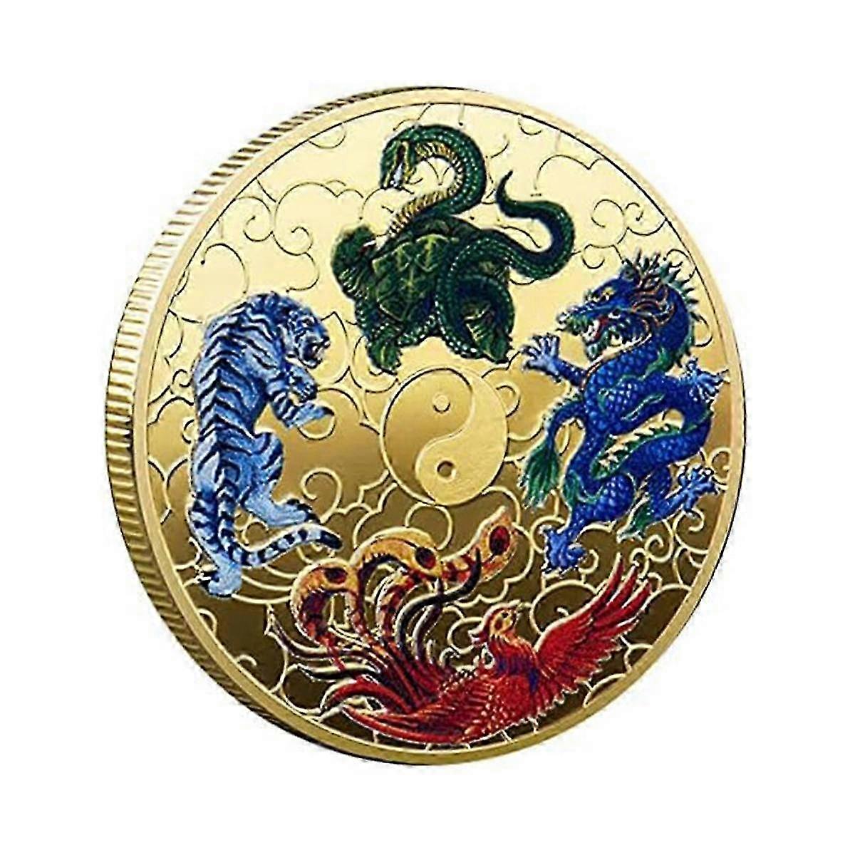 Lucky Coin Lottery Ticket Scratcher Tool featuring Ancient Mythical Creatures