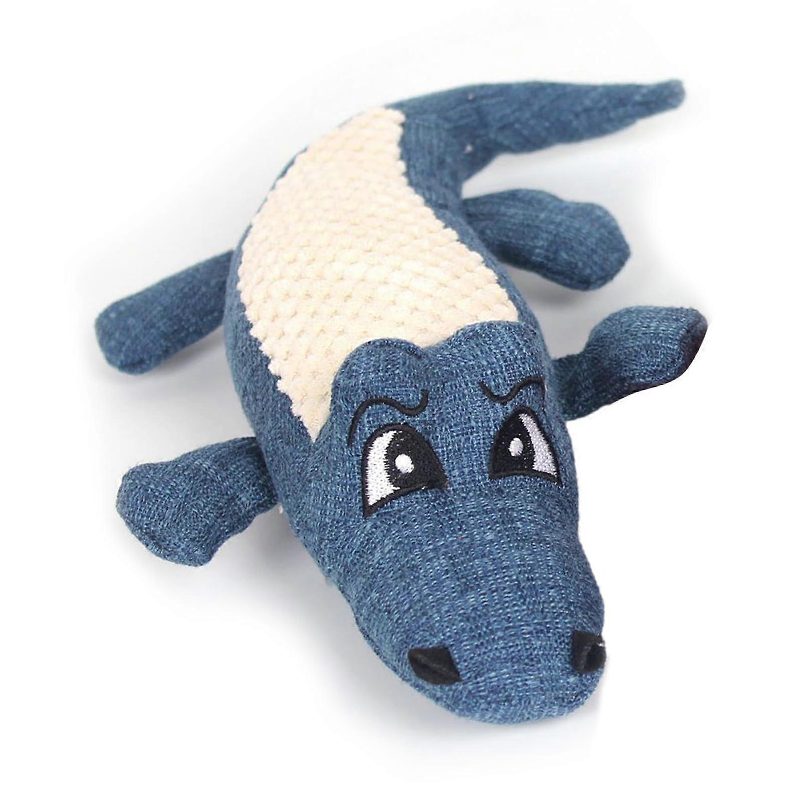 Plush Squeaky Toy for Dogs, Interactive Plush Puppy Toy with PP Cotton Filling Funny Cute for Puppies and Cats (Blue)