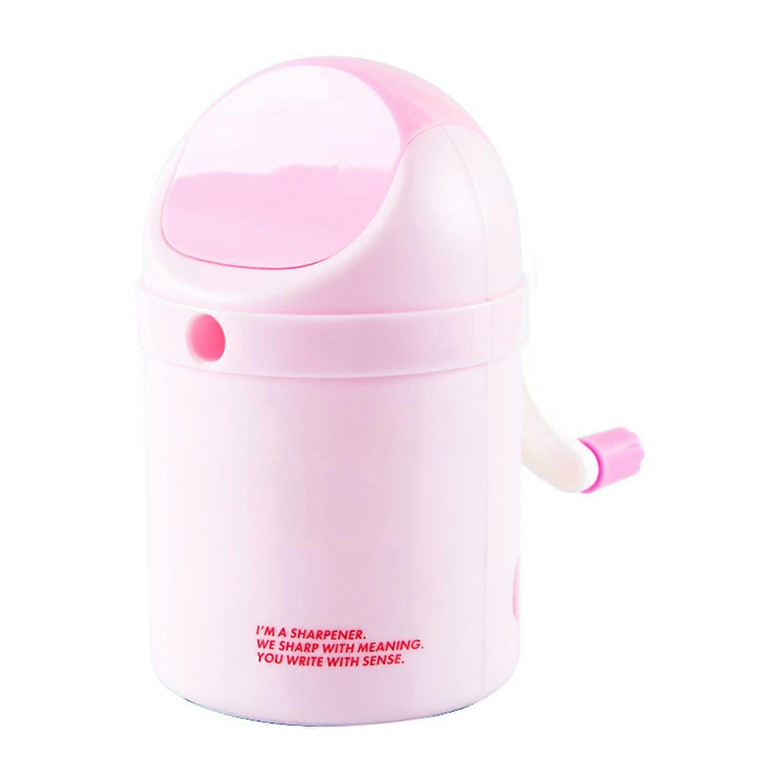 Manual Pencil Sharpener Pink - Compact Handheld Sharpener for School, Home, Art Room, and Office Use