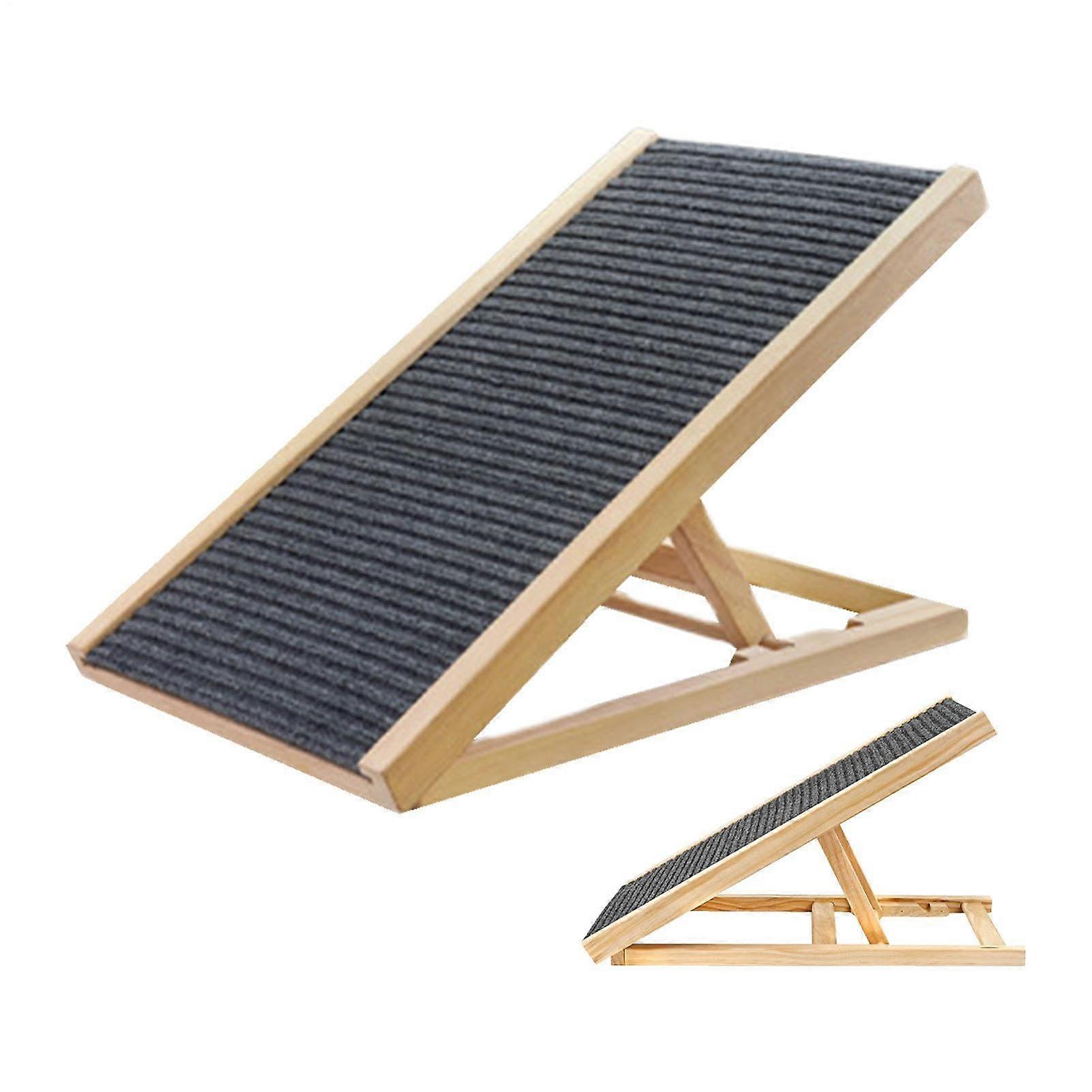 Cat scratching ramp, cat scratch ramp Multifunctional faux furniture protection kitten scratching post, wooden cat ladder.