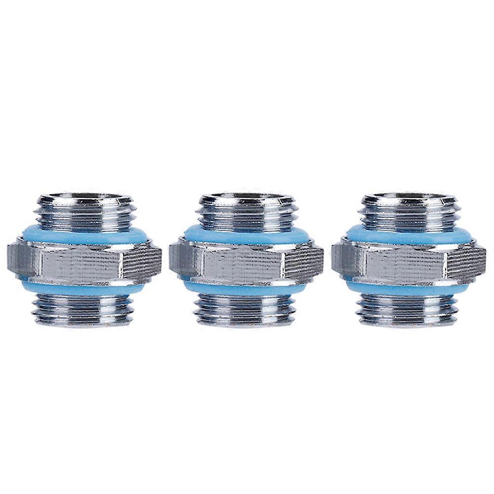 3PCS External Hexagonal G1/4 Thread Tube Connector Fitting for PC Water Cooling System