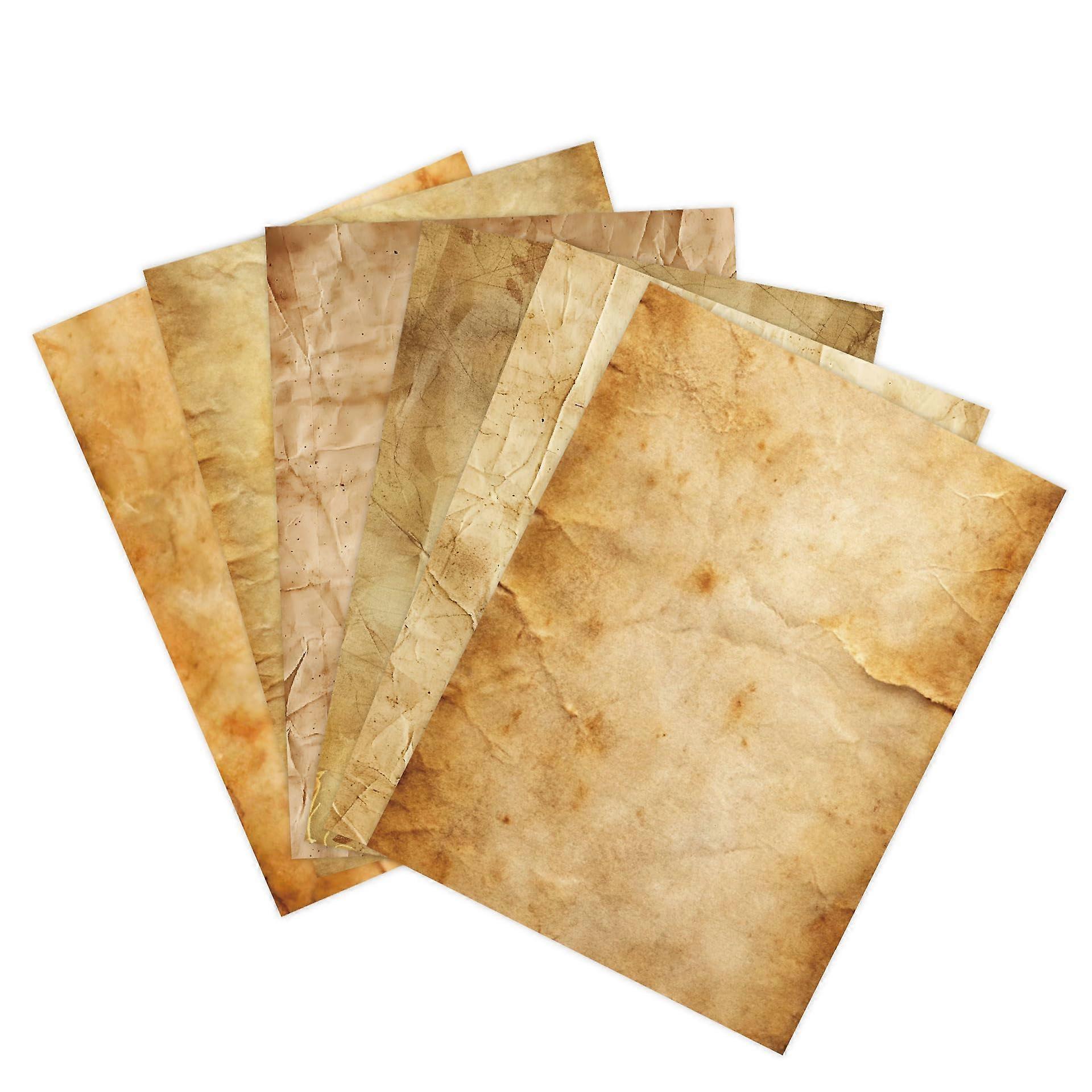 Vintage Writing Paper, 48 Sheets A4 Parchment Paper, Antique Style Double-Sided Letterhead, 21.6x27.9 cm