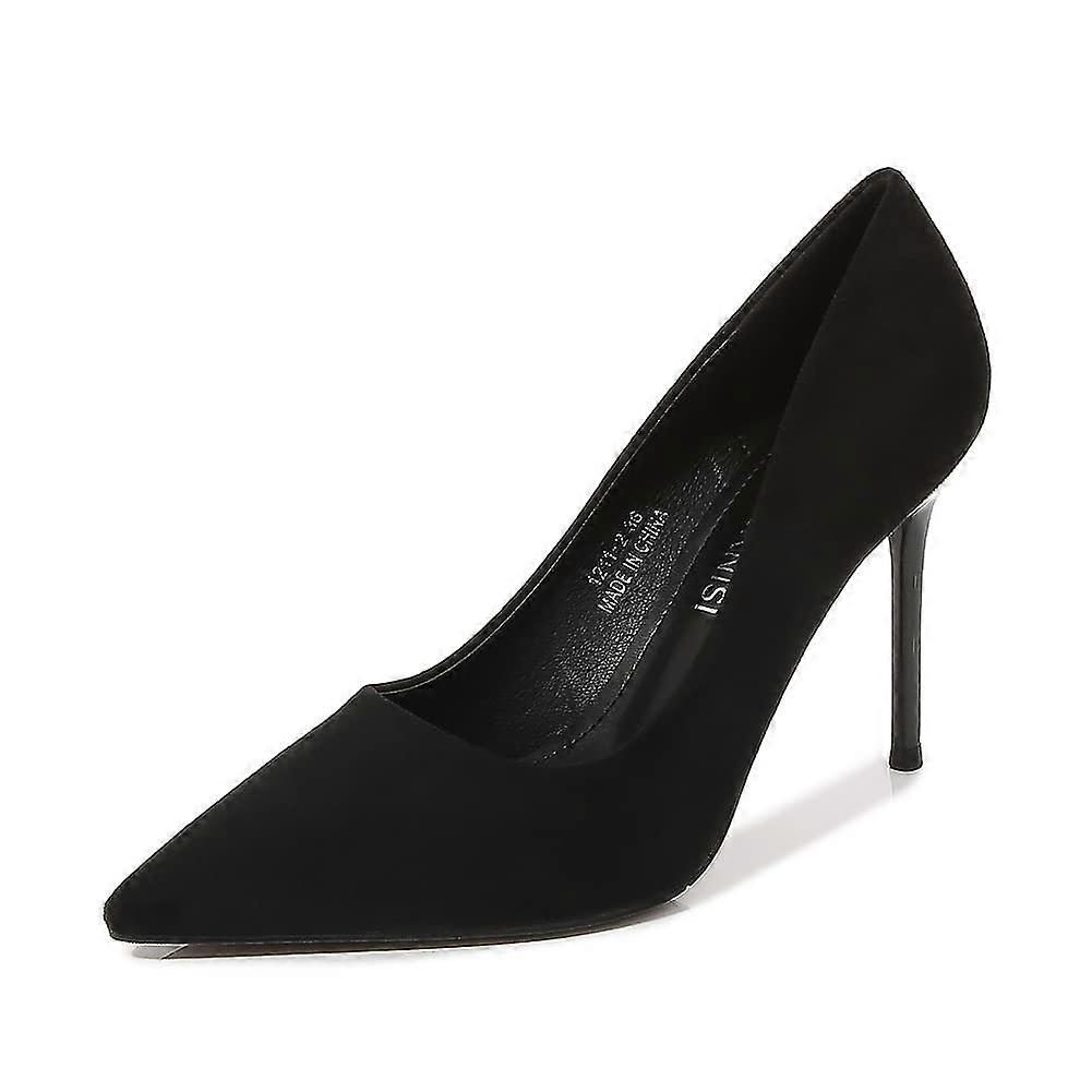 Scarpe sexy con tacco in pizzo per discoteche: eleganti e lussuose. Nero, Taglia 40 EU.