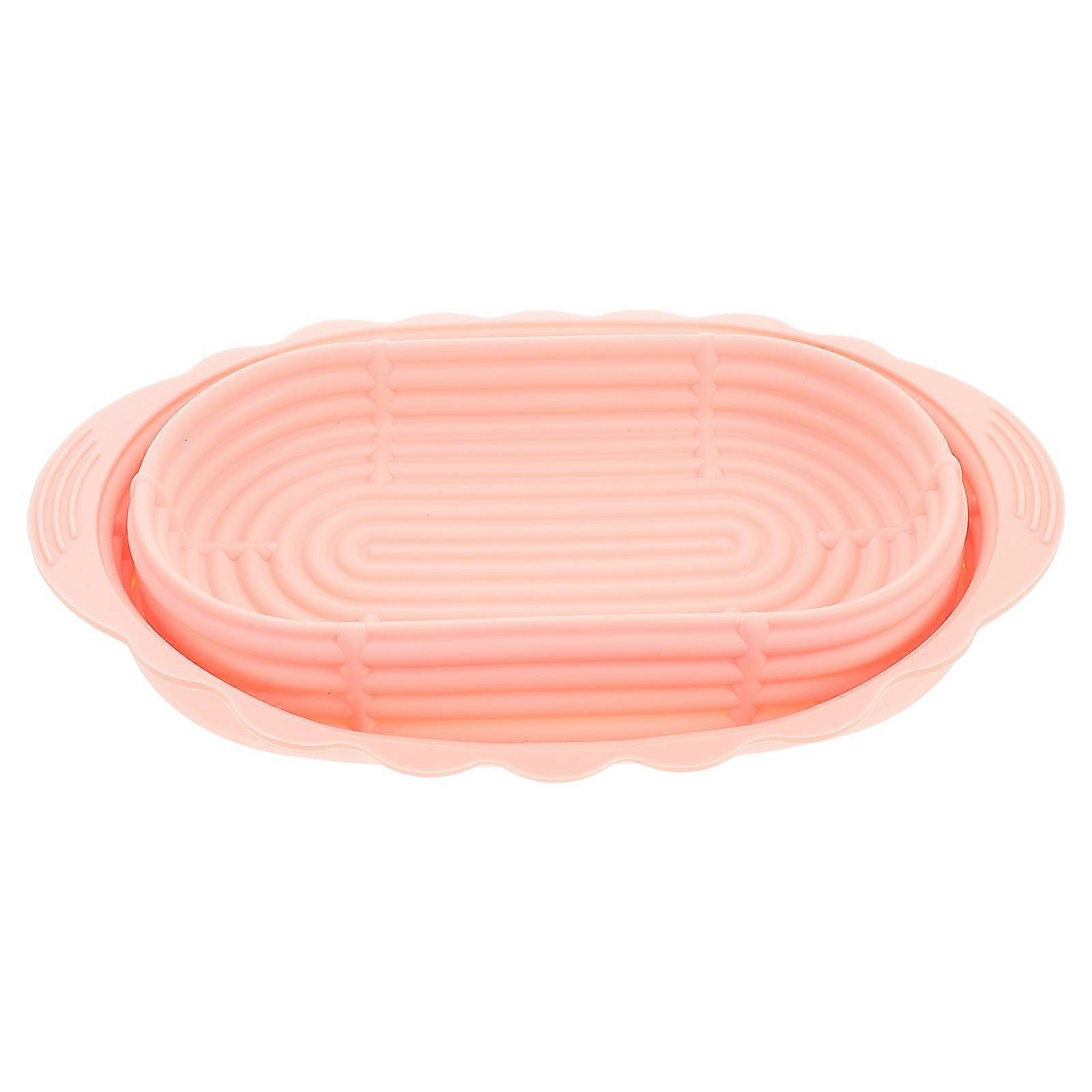 Silicone Foldable Bread Proofing Basket for Kitchen Use with Oval Shape
