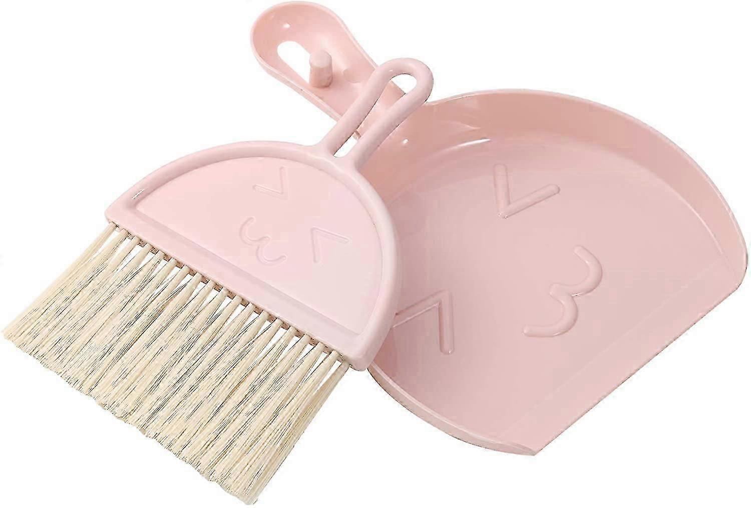 Mini Tabletop Dustpan & Brush Set - Compact Cleaning Tool for Home & Office (Blue)
