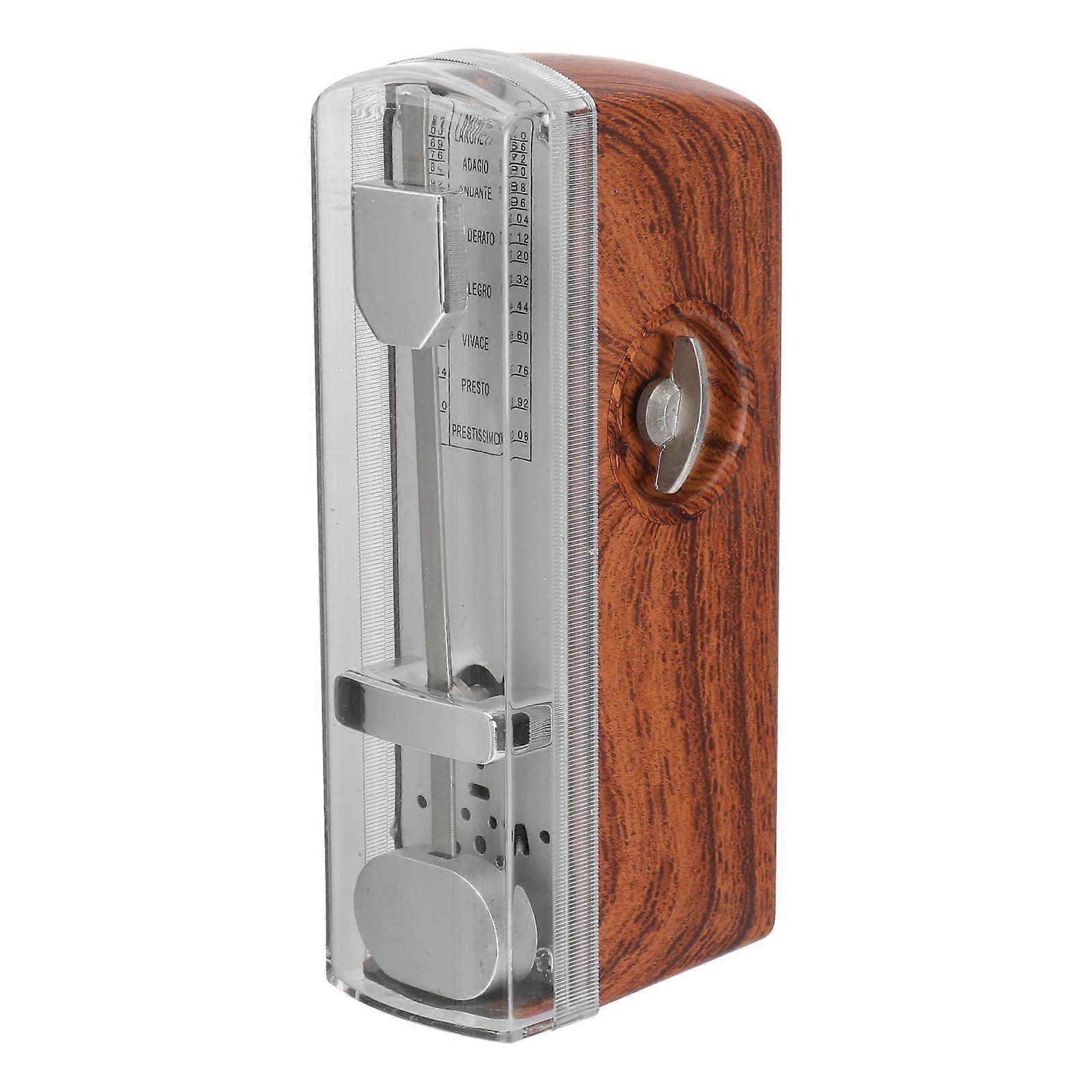 Mechanical Metronome Universal Mini Metronome for Guitar Violin Guzheng Piano Rhythm Training Light Brown 1Pack