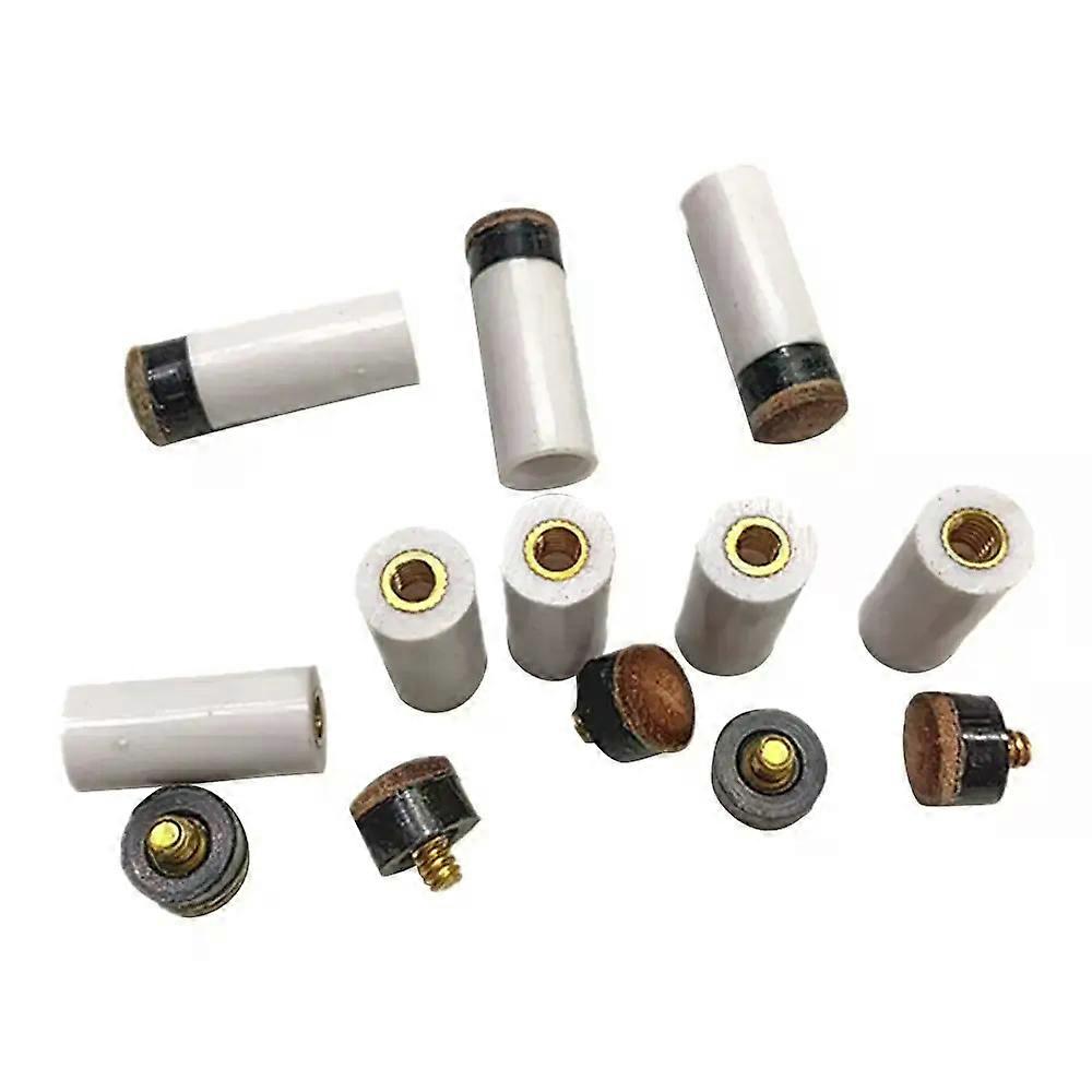 5Pcs/Pack 10/11/12/13mm Billiard Replacement Set Pool Cue Tips Pool Billiard Cue Stick Ferrules Screw-On Tips for Snooker