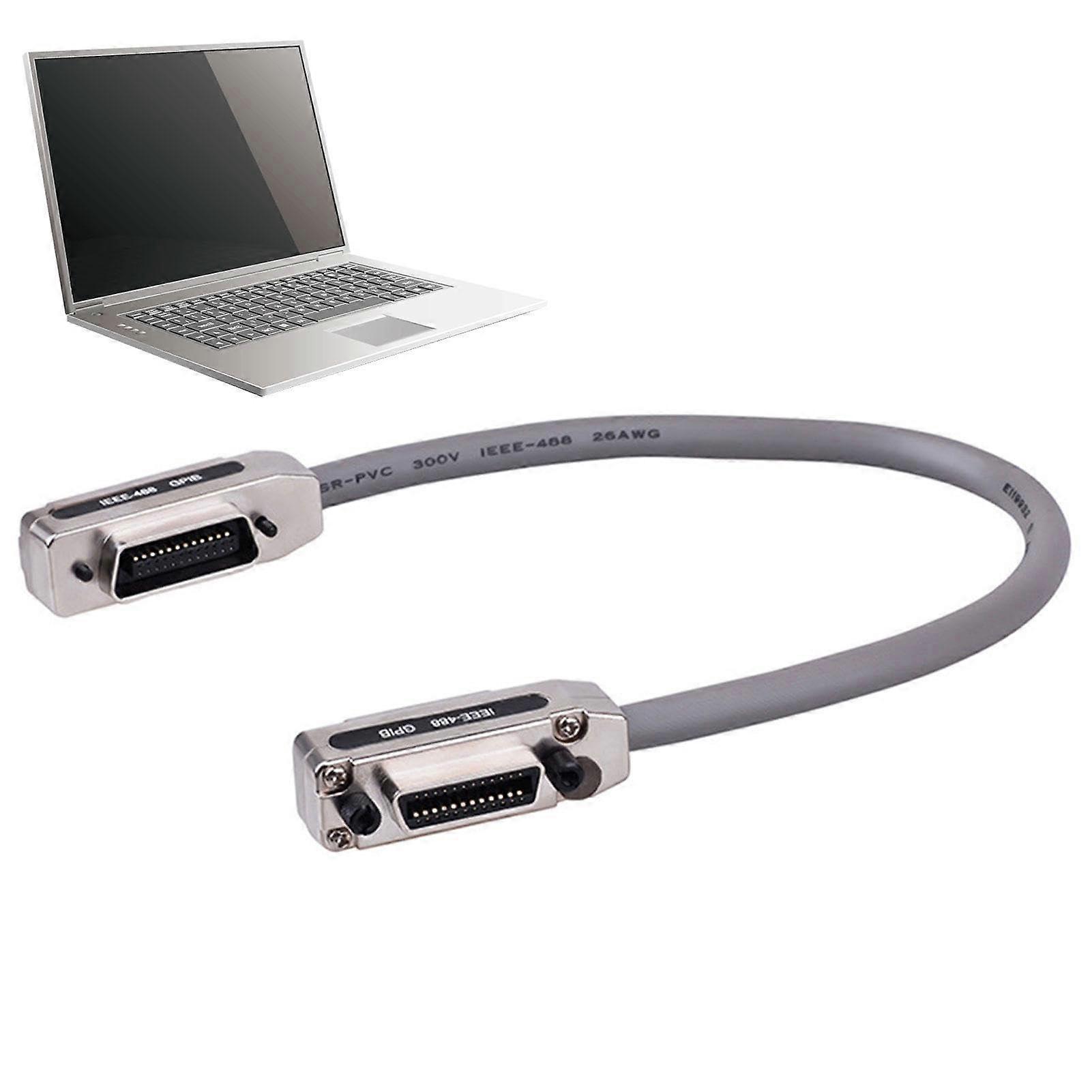 IEEE-488 Control Cable 1/1.5/2m Metallic Shielded Industrial GPIB Data Cable With Durable Metal Connector Cover