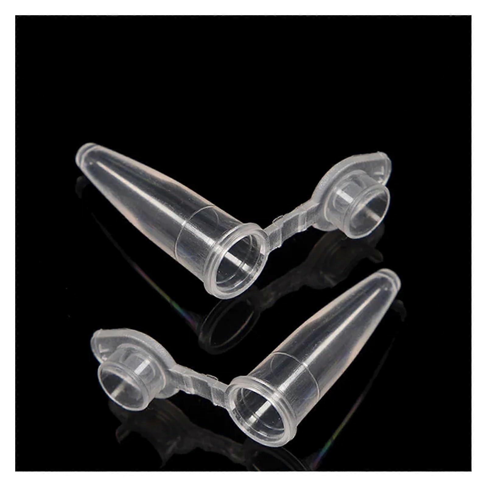 Microcentrifuge tubes, 0.2 mL, 50 test tubes, transparent plastic tube container, science laboratory, test accessories, lid