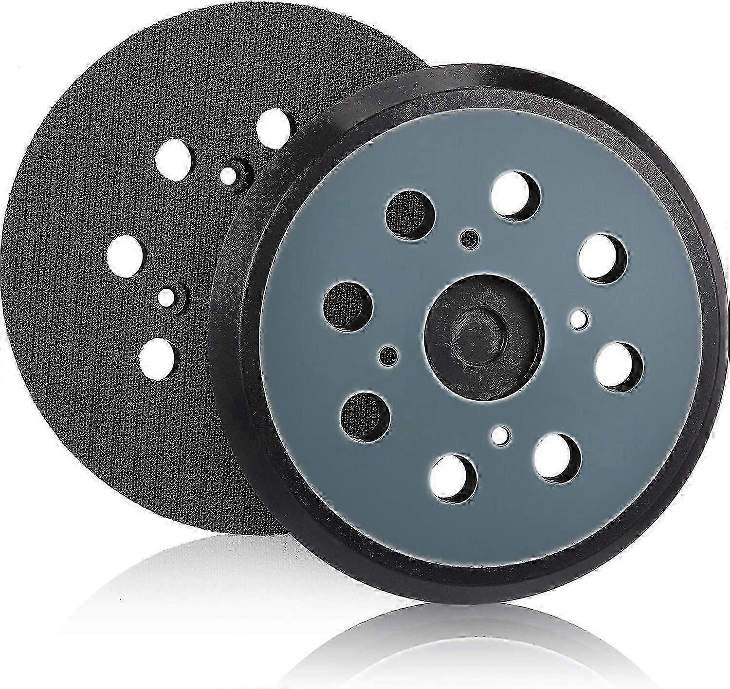2 Pieces 125mm Replacement Orbital Sanding Pad 8 Hole Hook and Loop Sanding Pad (Blue)