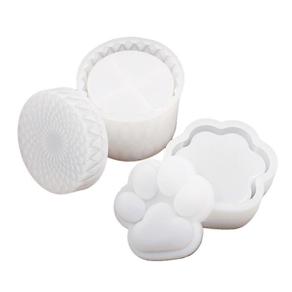 Silicone Box Mould Diy Crafts Casting Molds Small Box Diy Mold White 2 Sets