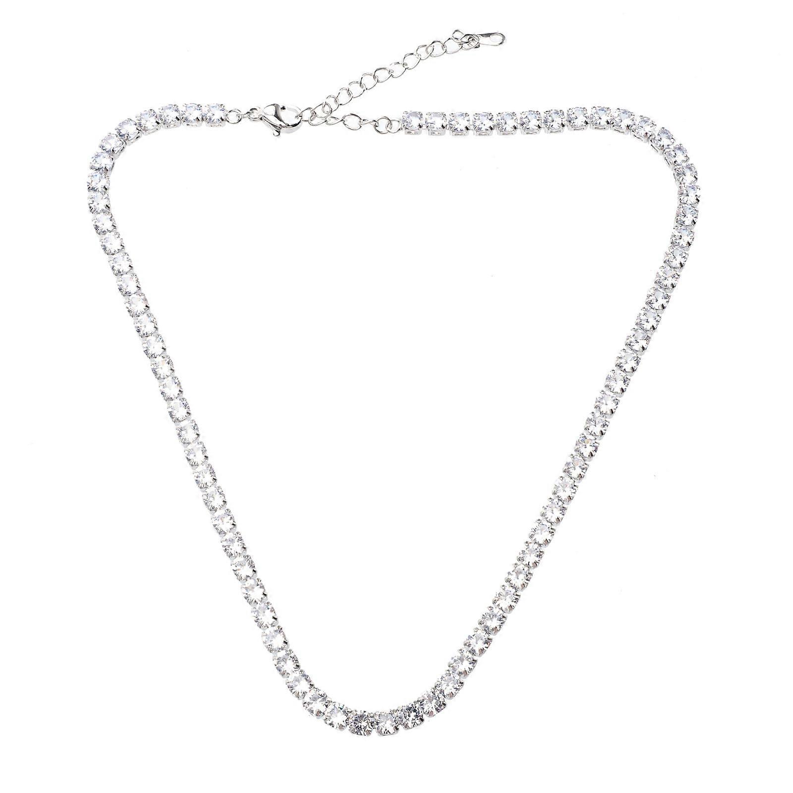 Elegant Clavicle Chain with Zircon Pendant for Women Use 0.8 Inches