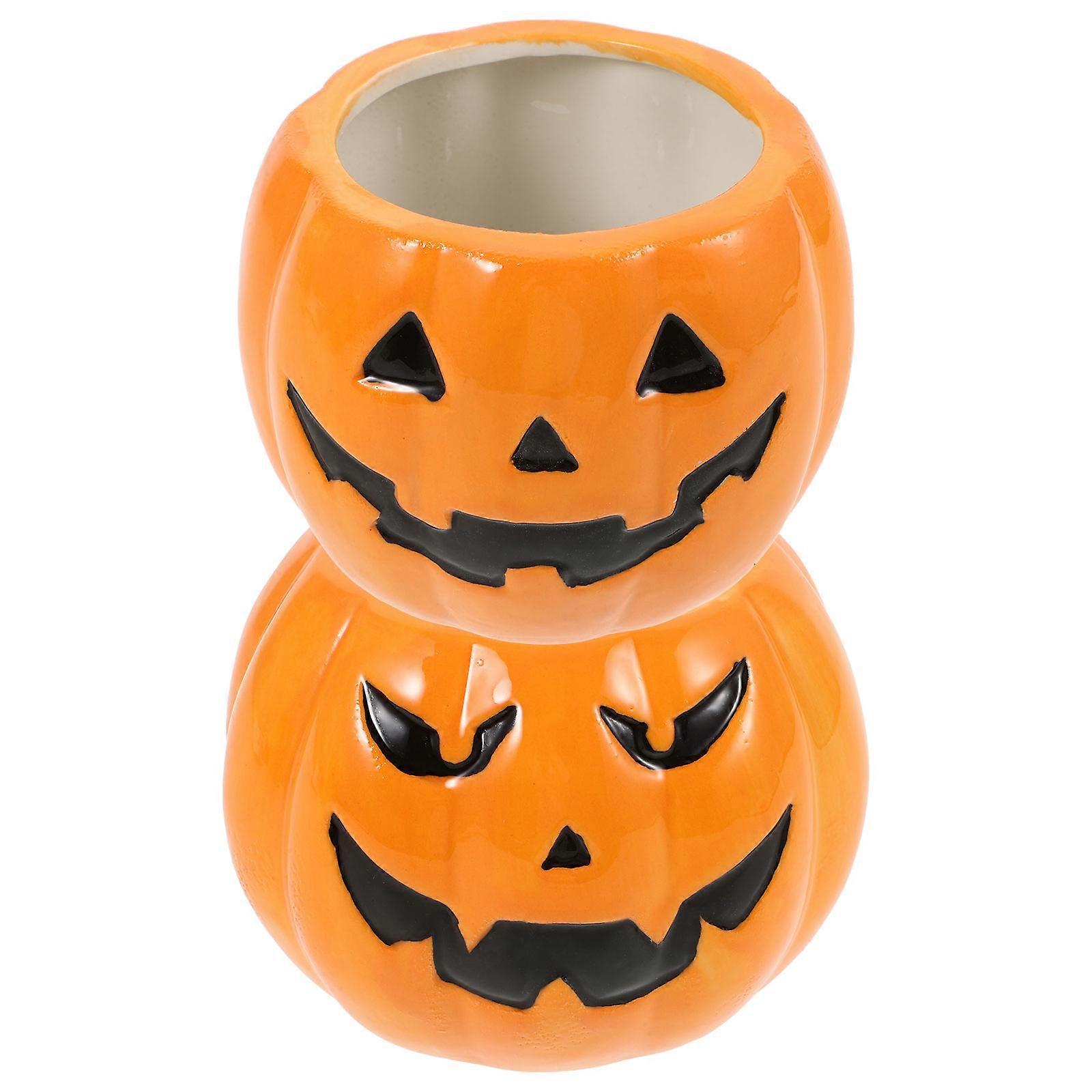 Pumpkin Succulent Vase Versatile Usage Options 2Pcs