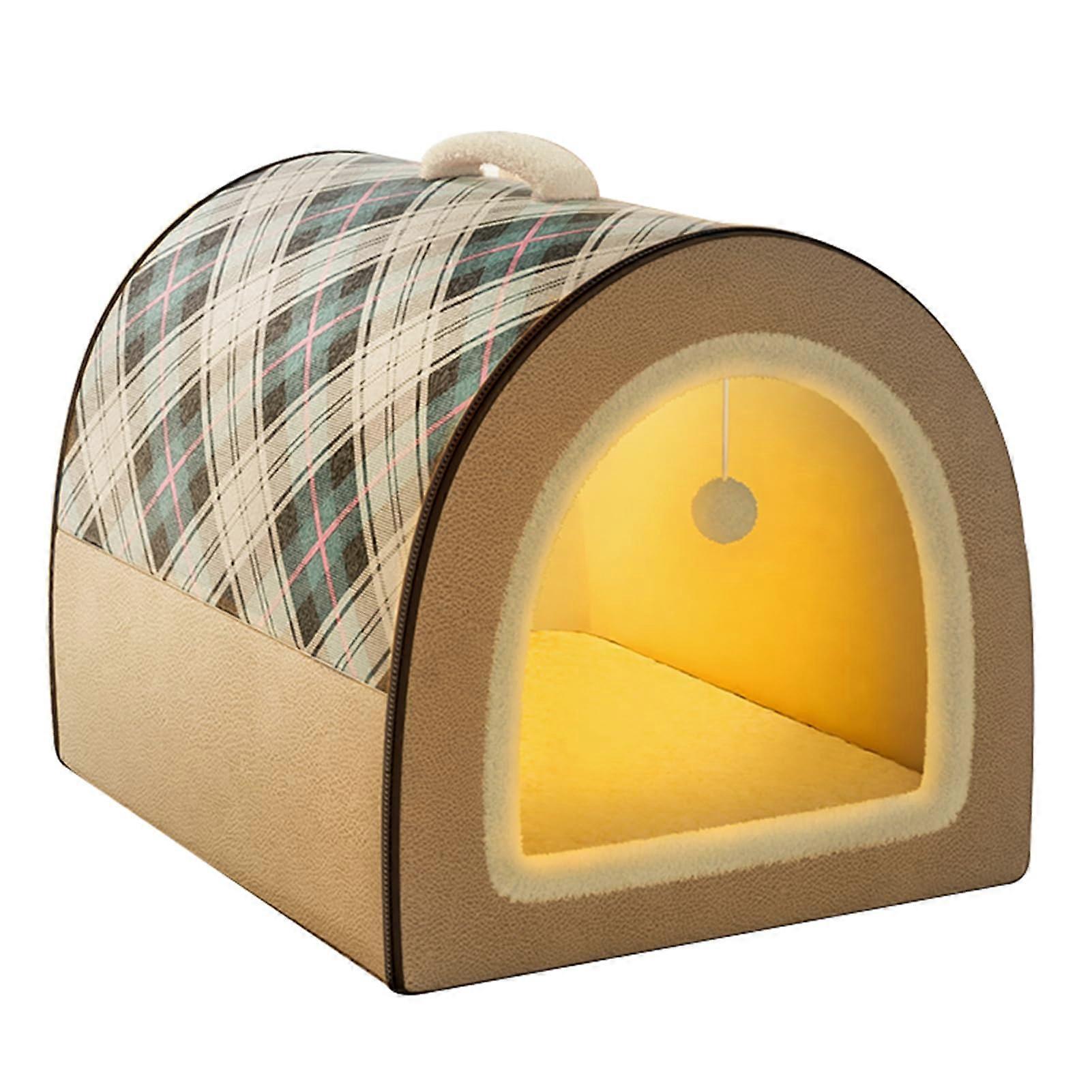 Warm Igloo with Plush Cushion, Washable, Size A, 60x47x42cm