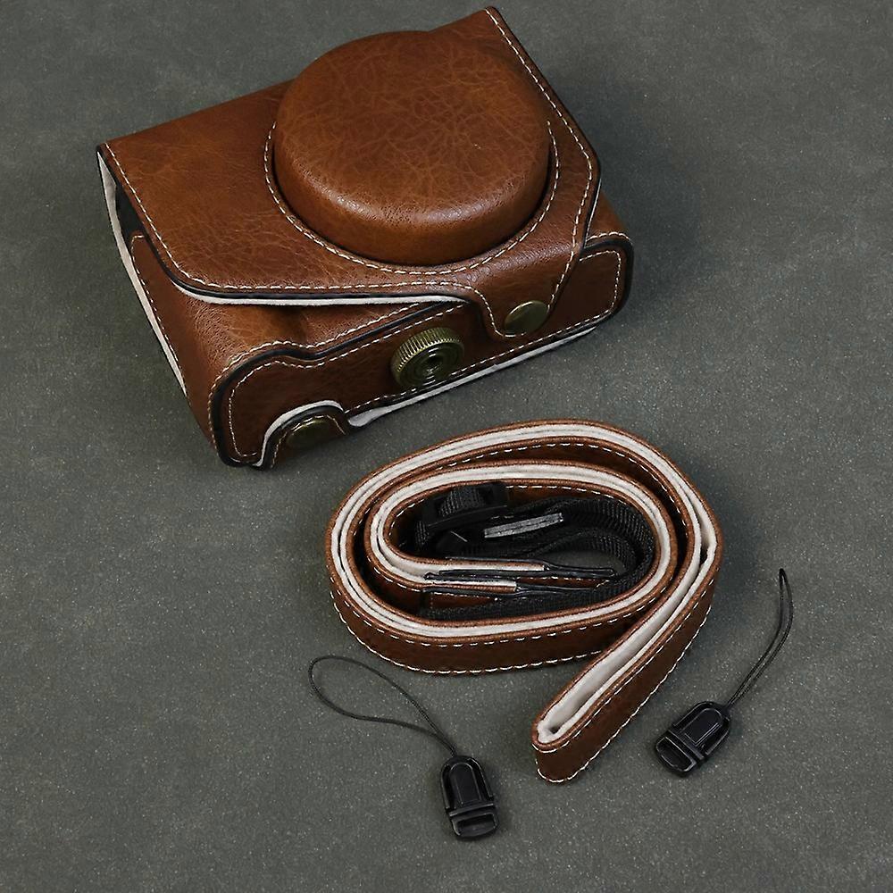 For Canon PowerShot V1 Camera Case Portable Leather Camera Protective Cover Without Battery Opening