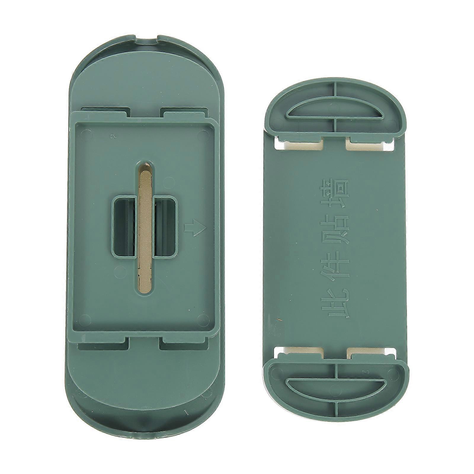 Power Socket Bracket Wall Organizer Hanging Power Strip Rack Green 14X5.5CM Sturdy And Durable 1Pack