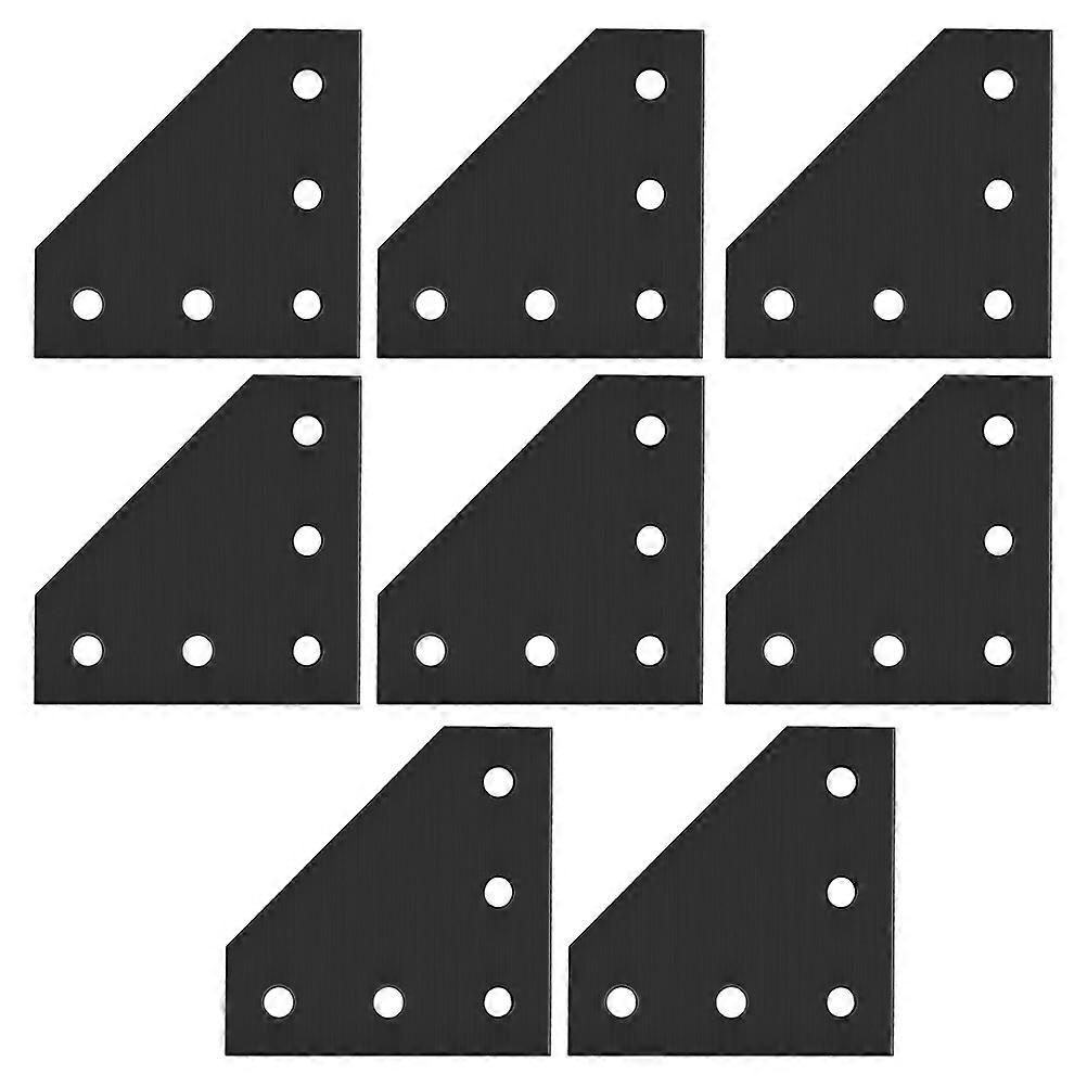8pcs L Brackets 5 Hole Joint Plates Aluminum Connectors for 2020 Series Profiles
