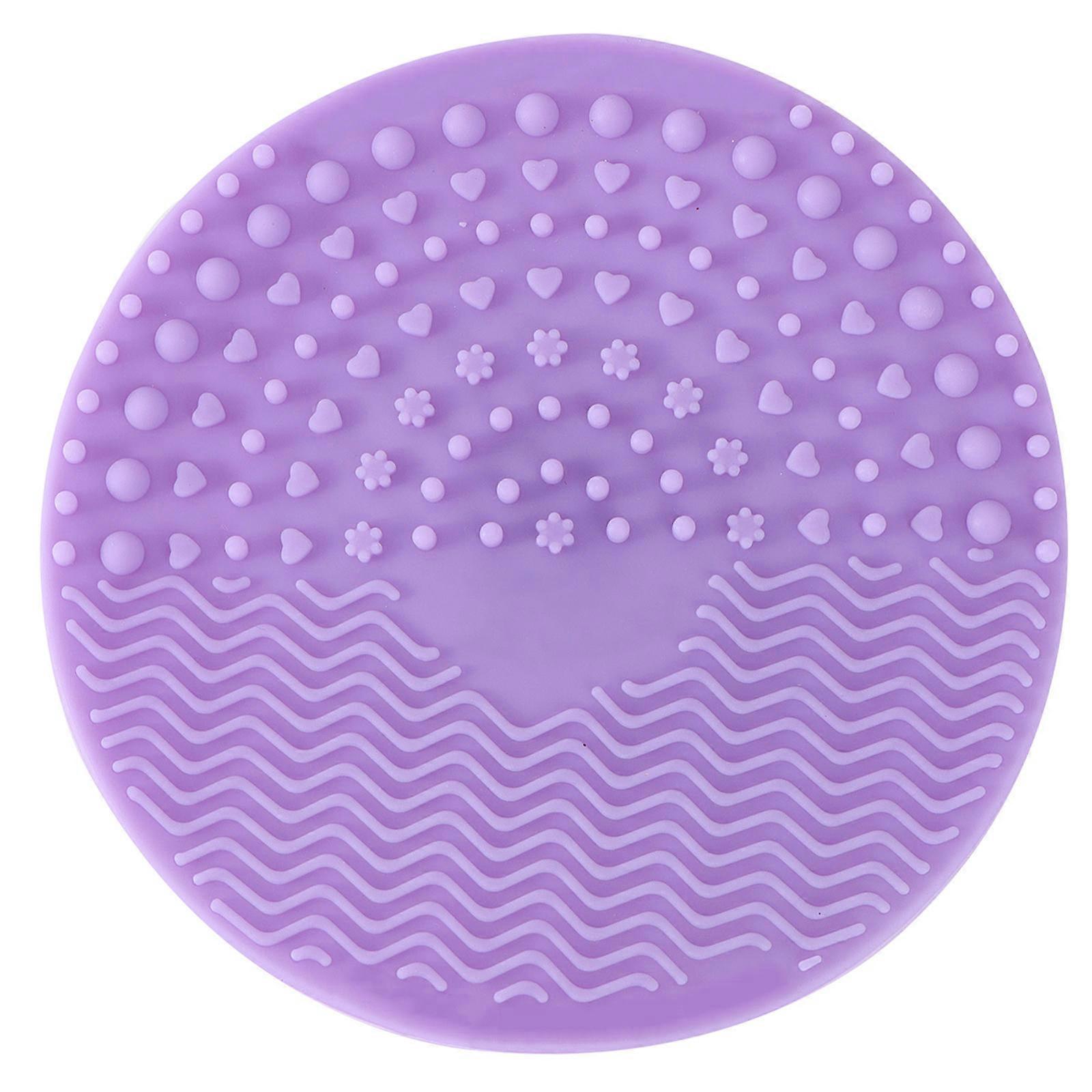 Silicone Face Brush for Cleaning Use Purple Round Design Easy to Clean Makeup Tools 6388421