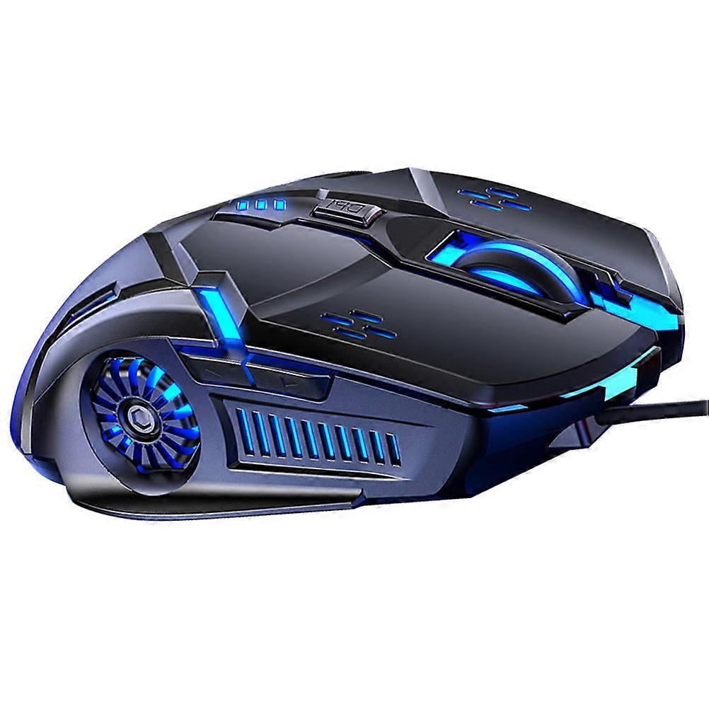 Ergonomic Wired Mouse Mute Mouse Computer Users Six Keys 3200DPI Black 1Pc