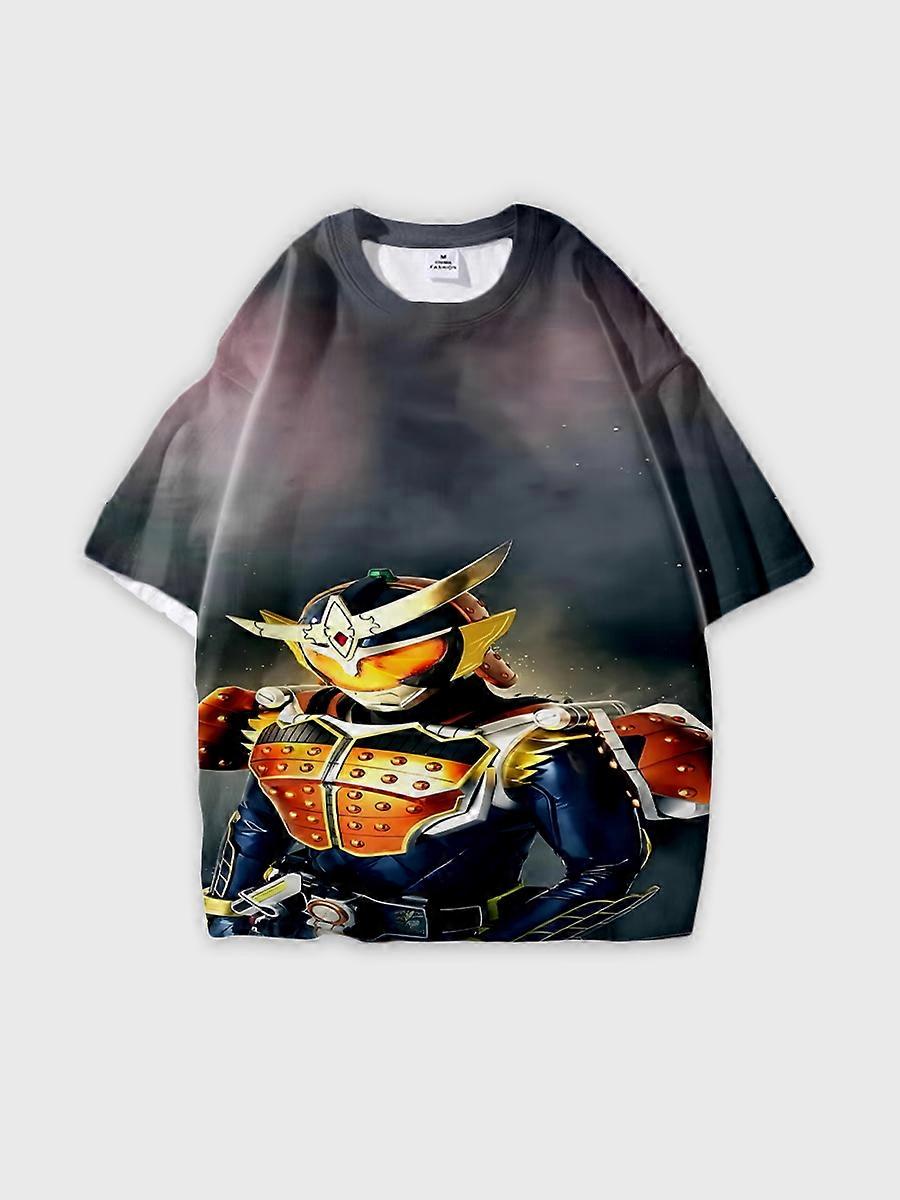 T-shirt round neck Role Pattern loose short sleeve I13