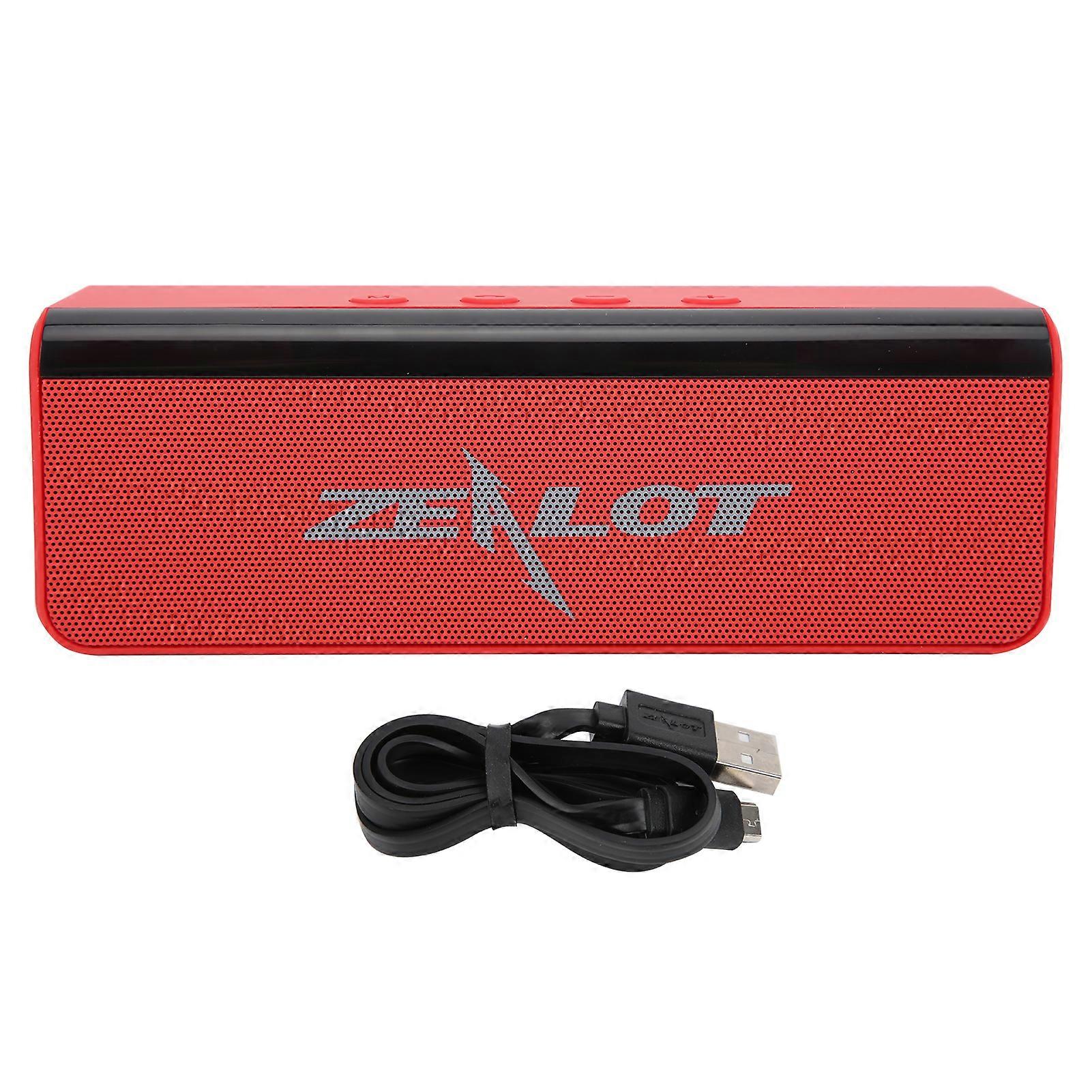 Wireless Bluetooth Speaker Portable Waterproof Answering Phone Loudspeaker with USB CableRed