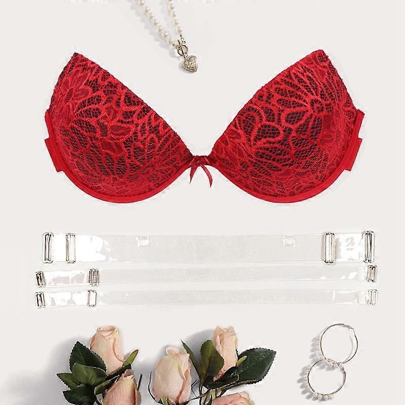 Women Invisible Bra Push-Up Bras Transparent Shoulder Strap Backless Underwear for Party Wedding Dress 75B C-85B C
