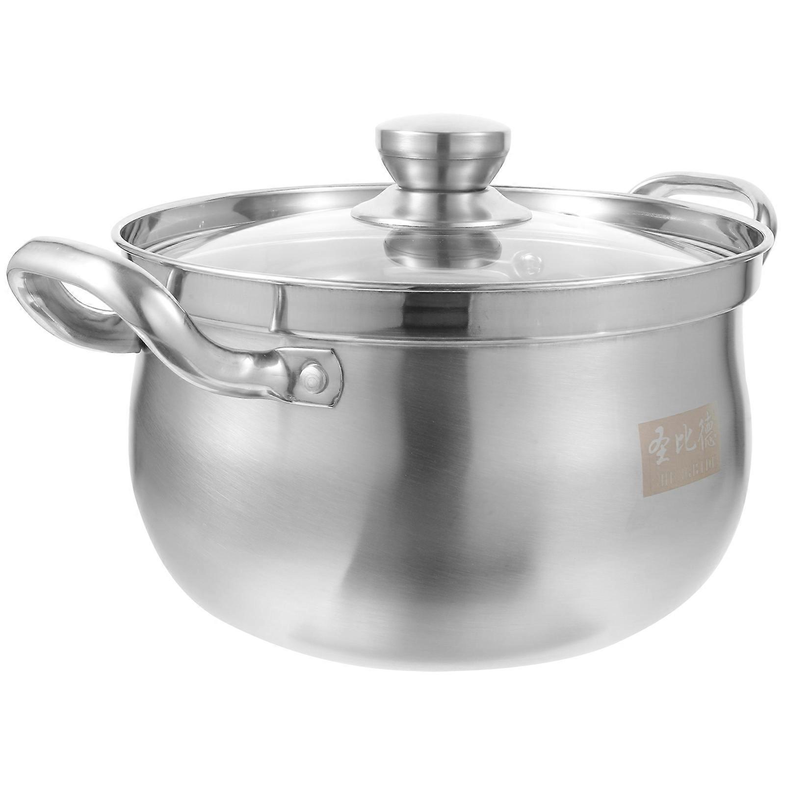 Boiler Soup Pot Non-Stick Milk Pot For Cooking Soup Portable Design 13×9.4×6.7In 1Set