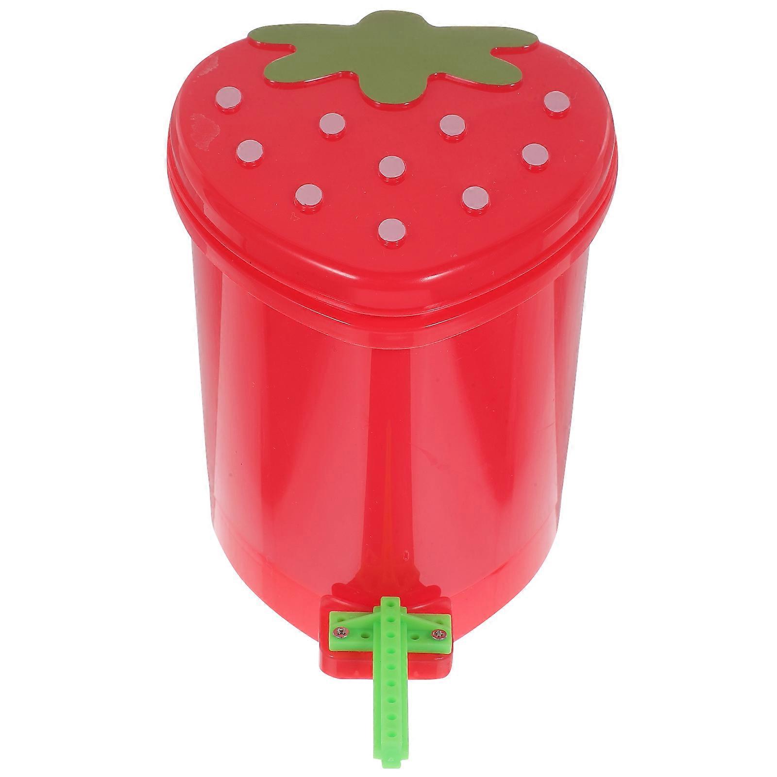 Red Parrot Toy for Medium Birds Made of Plastic Perfect for Cage Decor and Training Supplies