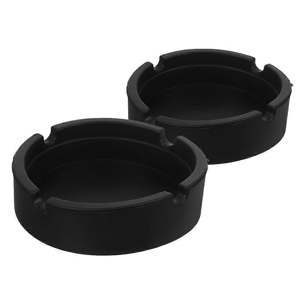 Silicone Holder for Table with Anti Slip Pad and Protective Base for Home Use Black 2 Pcs