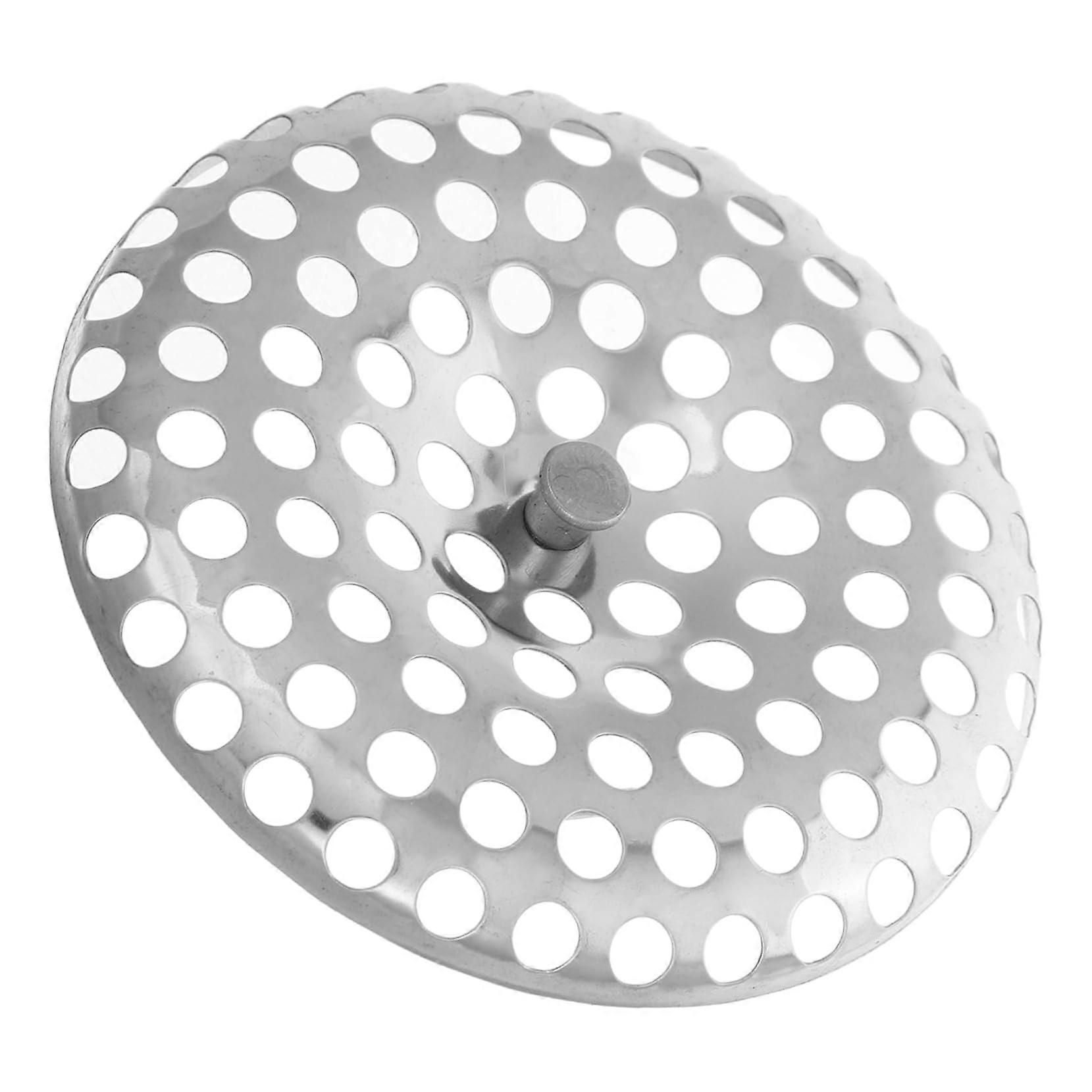 Shower drain hair catcher from drain sieve for sink and bathroom, effective protection against clogs, versatile and round filter for drains.