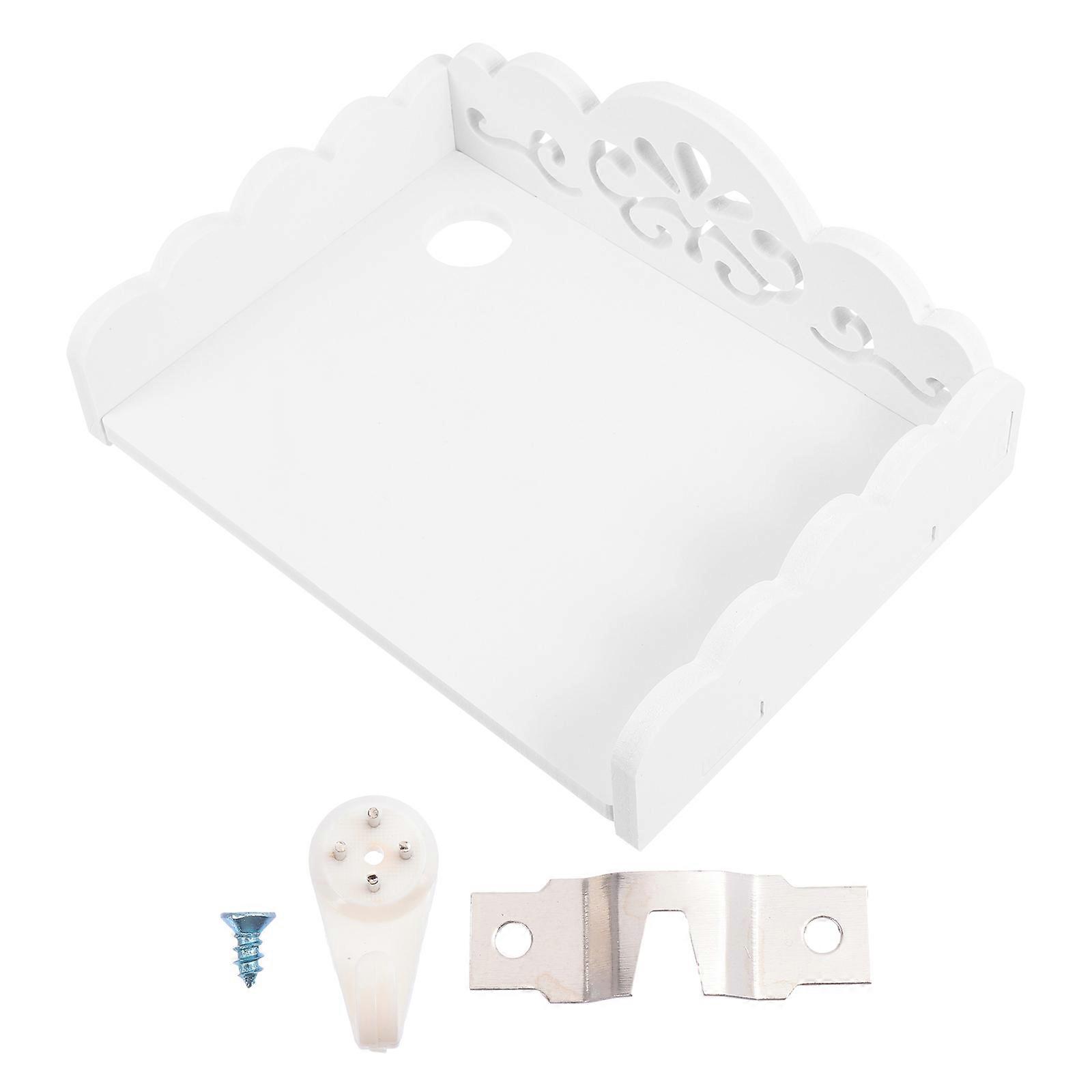 Storage -mounted Simple Design For Living Room Home Sundries Stand White Color 1Pc