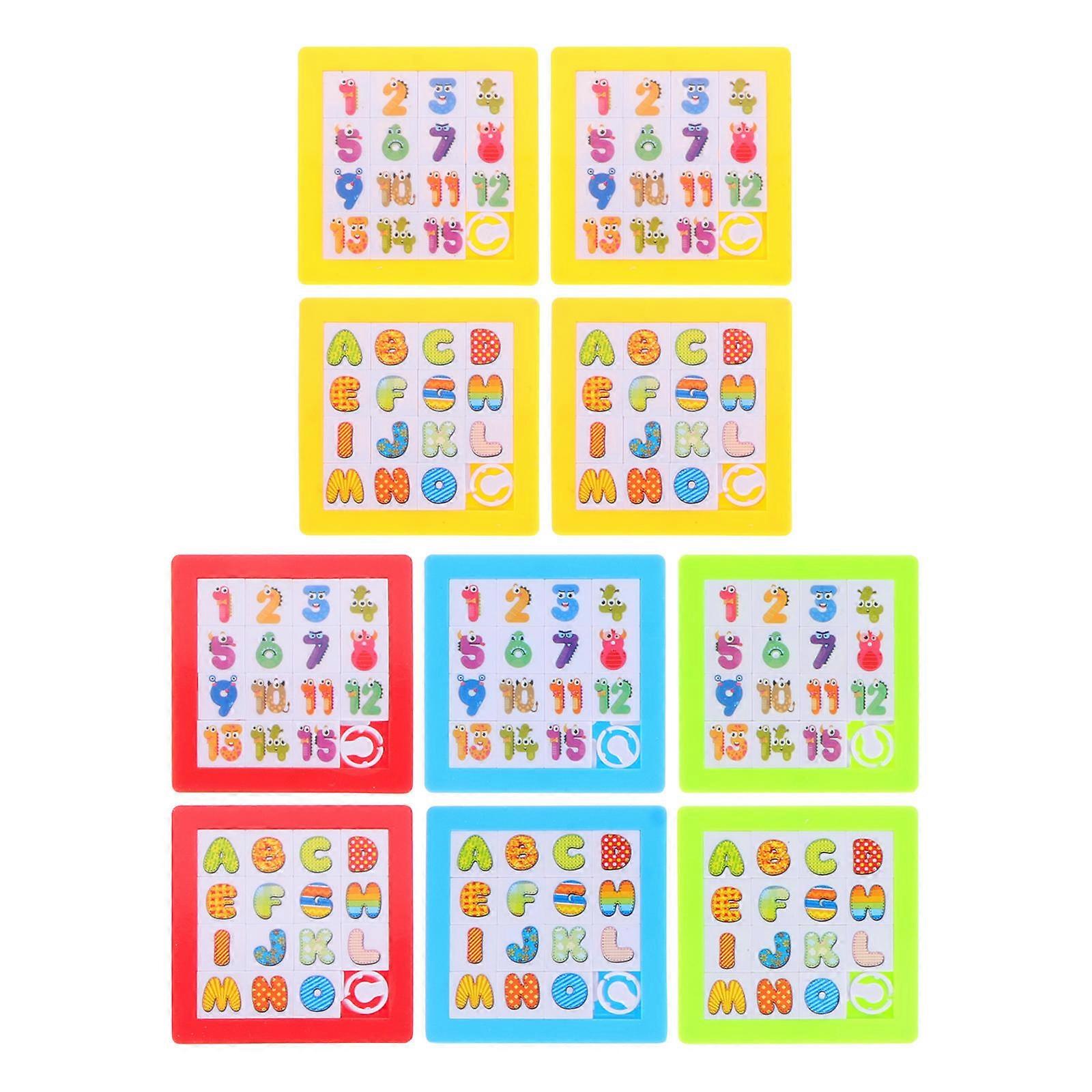Slide Number Puzzle Toy for Kids in Made of Safe Plastic Exercise Grasping Ability 10Pcs