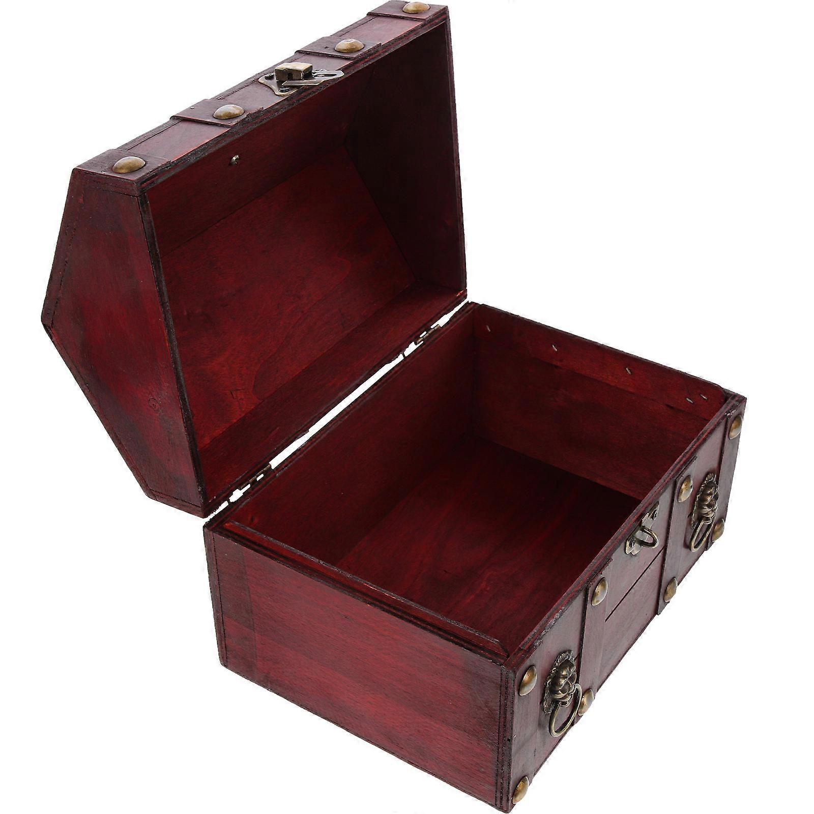 Vintage Keepsakes Chest Trinket Box For Personal Use Dark .00X18.00X17.00CM Storage 1Set