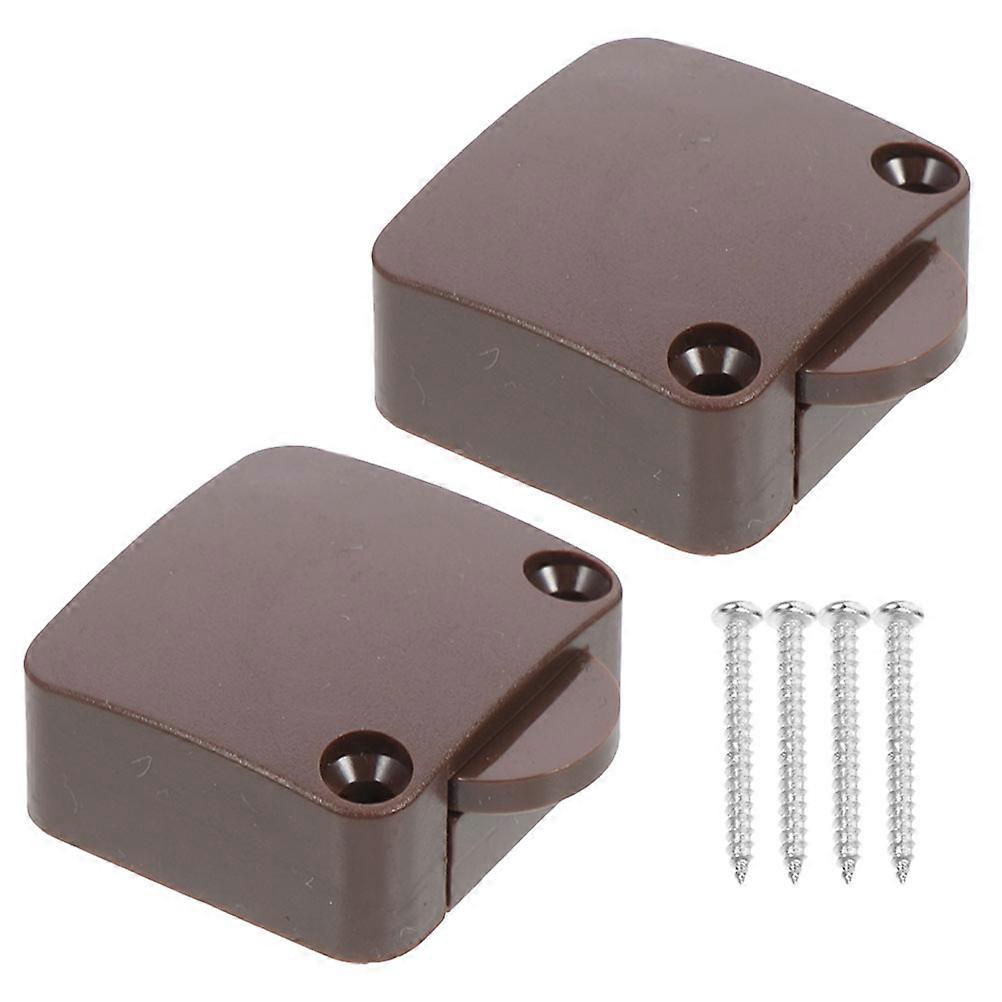 Door Activated Light Switch 2Pcs For Furniture Cabinets Home Use 3.80X3.30X1.50CM Coffee On Off Control
