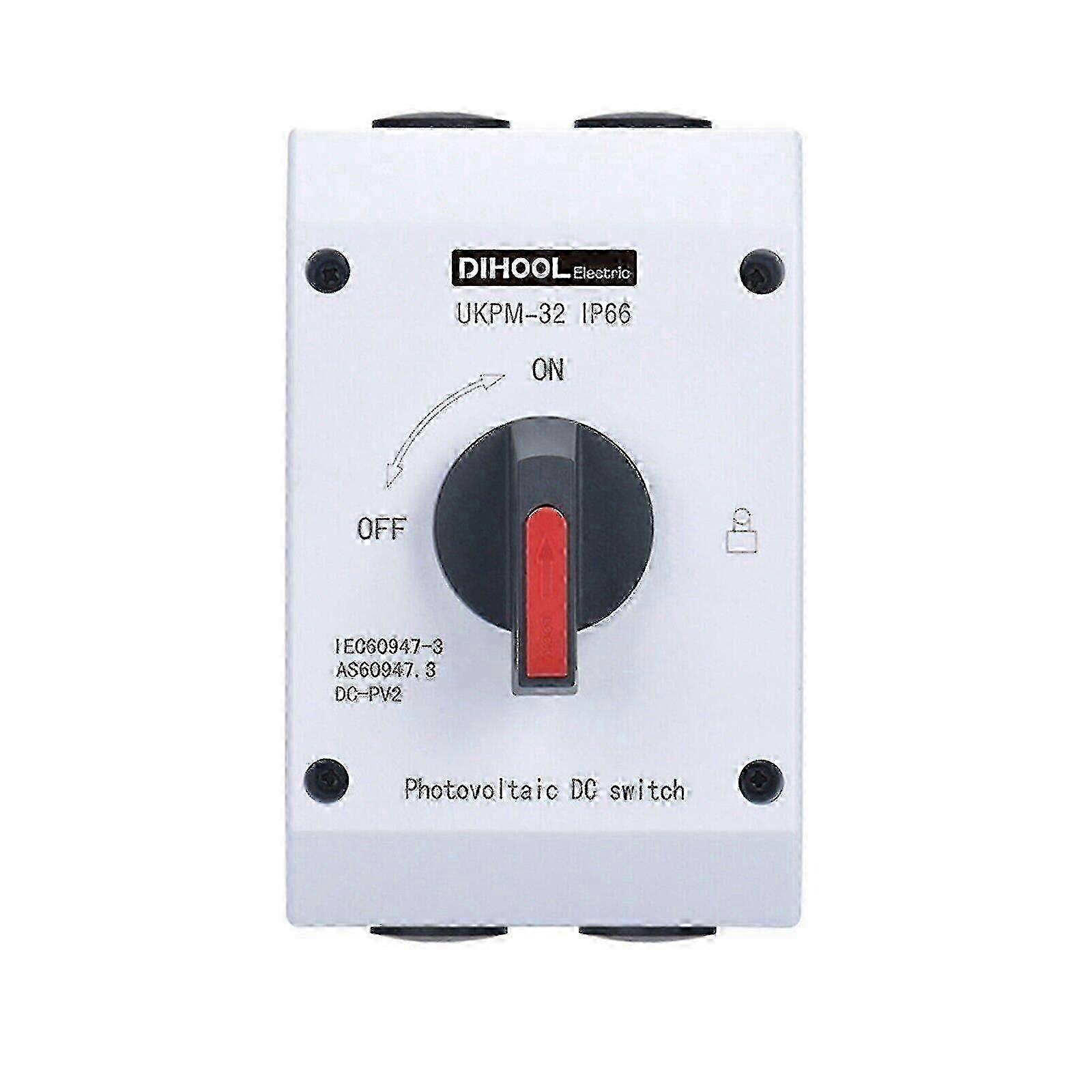 Solar Pv Changeover Switch Dc Disconnect Switch Disconnect Switch 32a 1200v 4 Pole