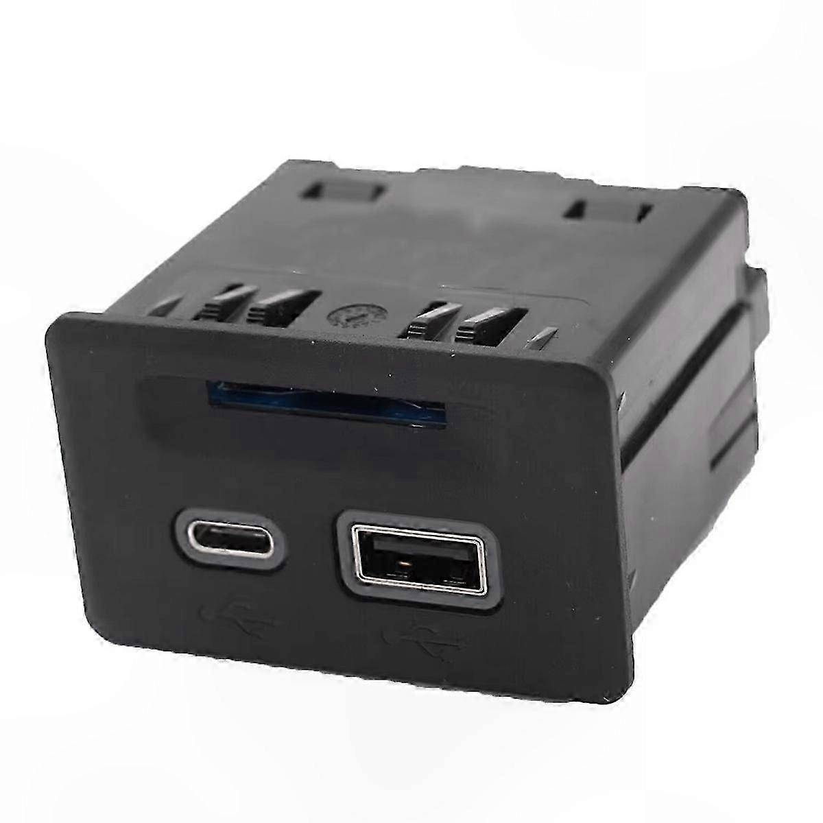 Vehicle Center Console USB SD Card Reader Hub Adapter
