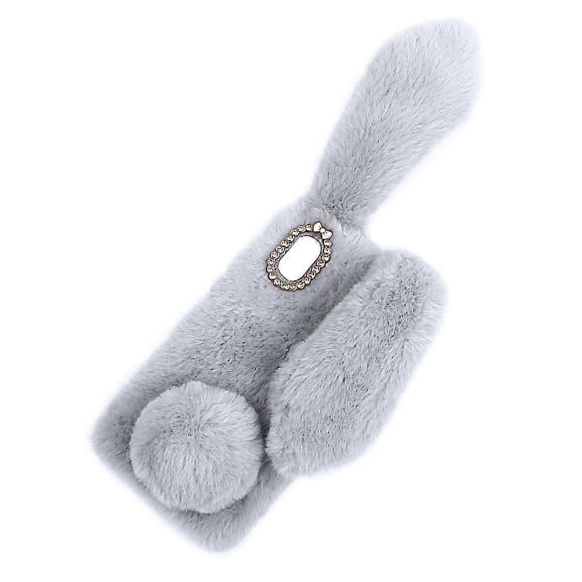 Stylish Appearance TPU Phone Shell Plush Protective Cover Daily Use Light Grey 1Set