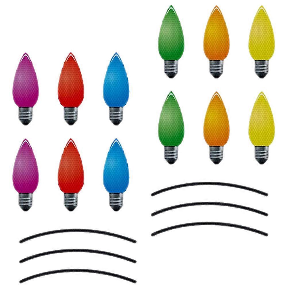 Magnetic Car Decorations 1 Set Christmas Style Bulb Shape Magnet for Home Office Holiday Occasions