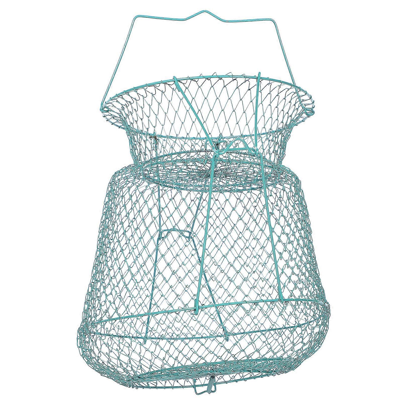 Durable Portable Fishing Basket Net With Quick-Drying Iron Material Suitable For Fishing 1Pack