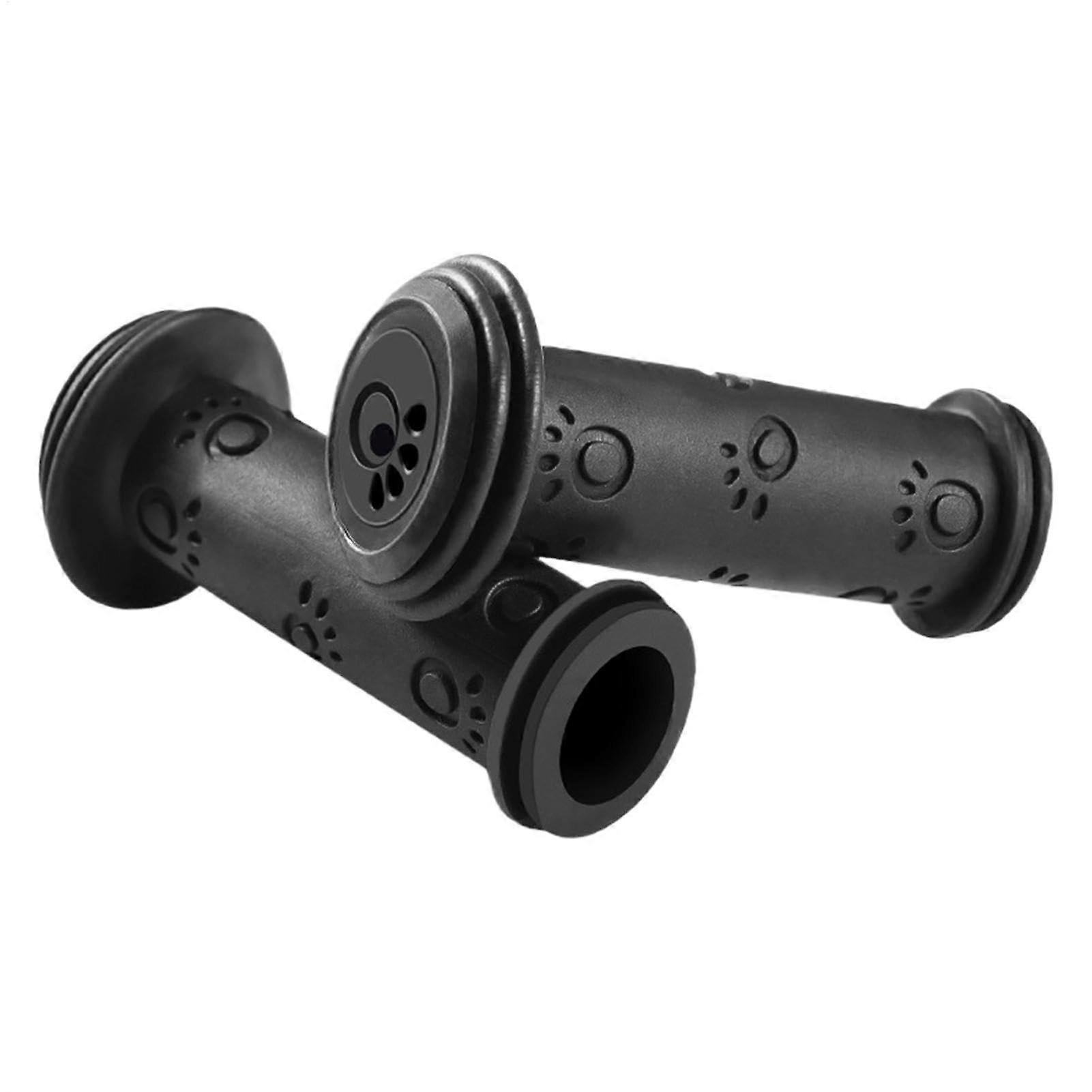 Handlebar Grips Pack of 2 for Kids' Bicycles, Soft Rubber, Ergonomic, Waterproof, Black, Compatible with Balance Bikes