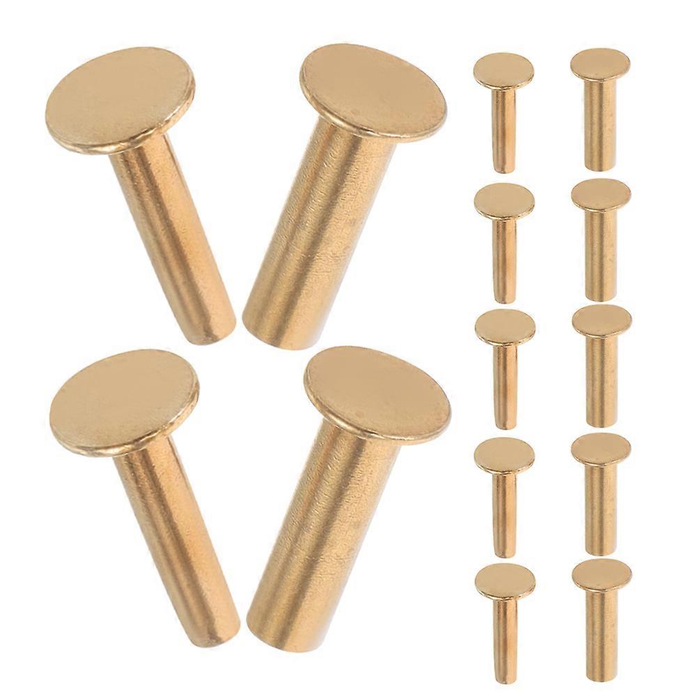 Golden Copper Rivets for DIY Kitchen Handle Repair 7 Pairs 1.4cm