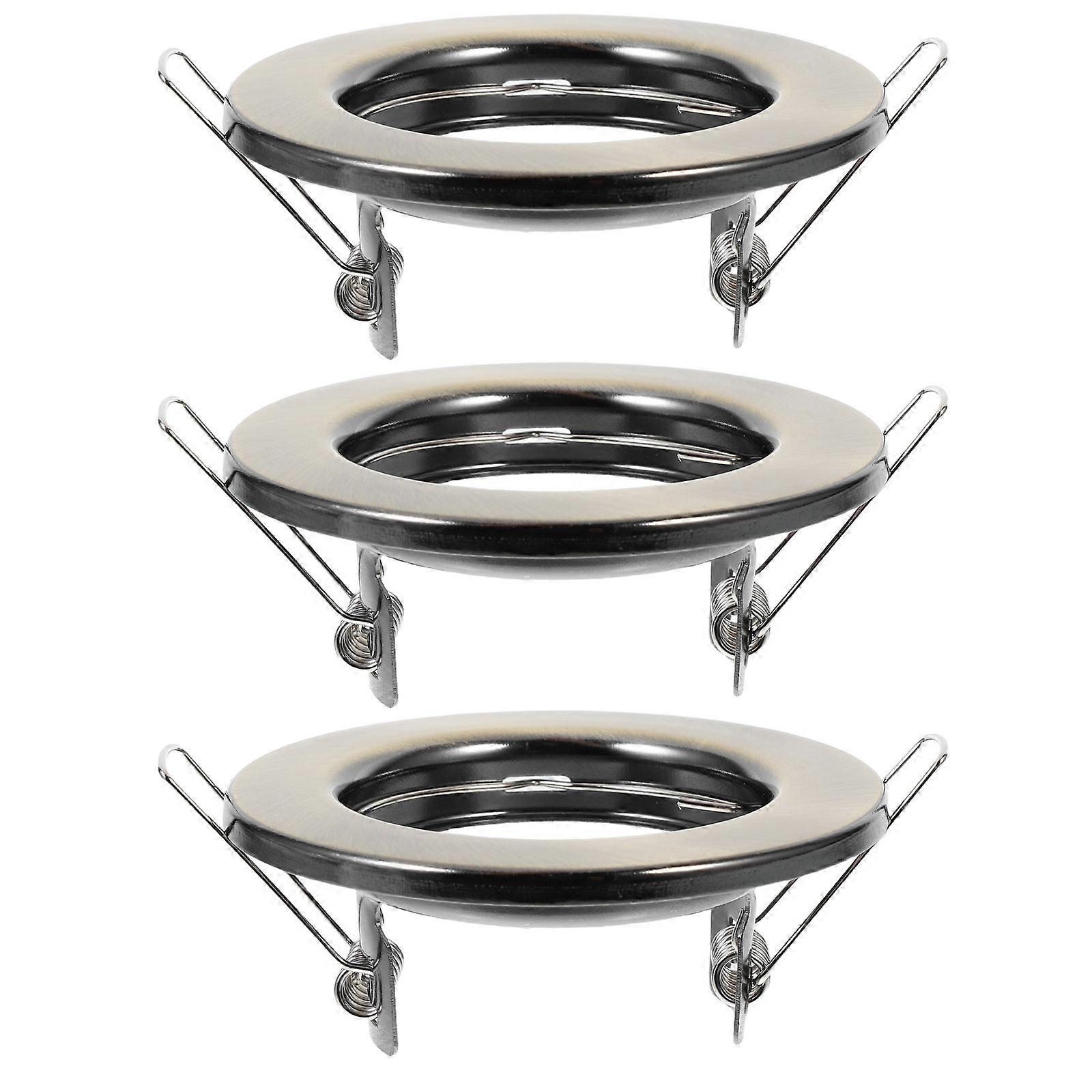 Olive Green Iron Recessed Lighting Trim Ring 3pcs for Easy Installation and Versatile Compatibility