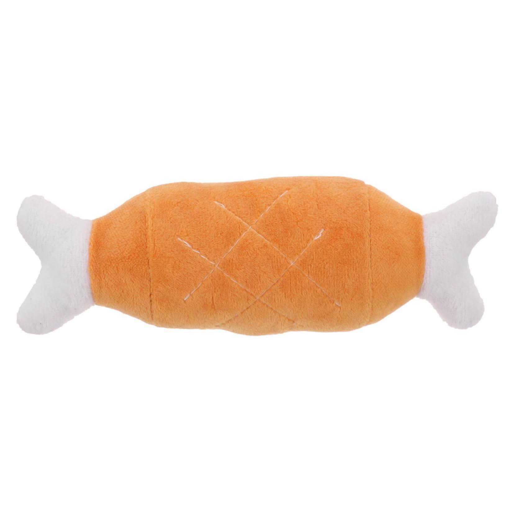 Dog Squeaky Toy Plush Fun and Durable Chew Bone Toy in the Shape of a Chicken Leg for Small Dogs and Dental Care
