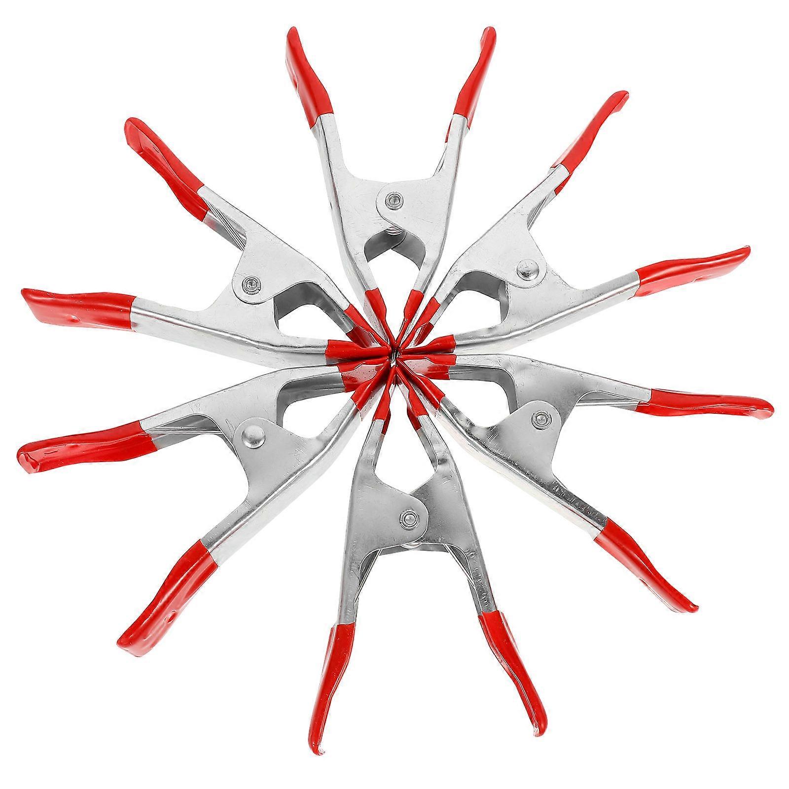 Electric Clips 6Pcs Heavy Duty Clamps For Tarp Fastener Usage Outdoor Activities Red Color With Easy Installation