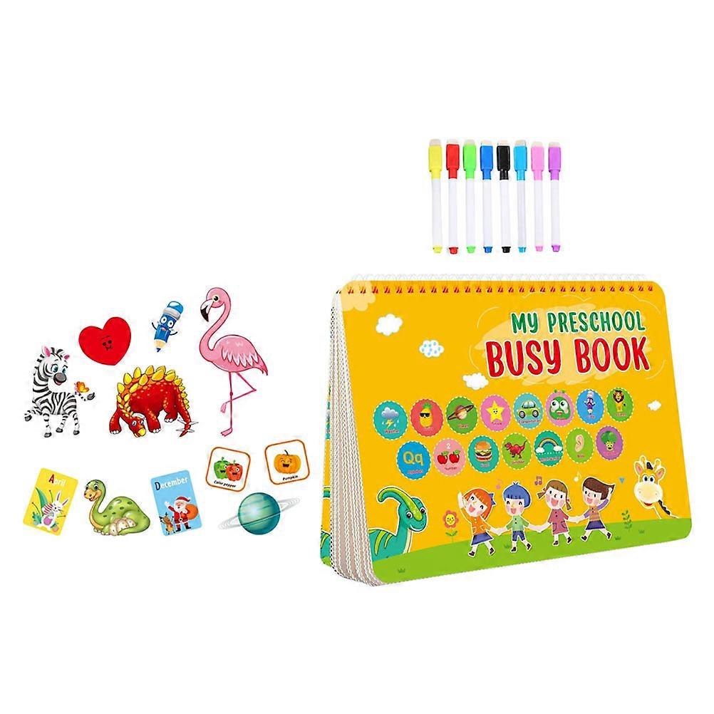 Toddler Learning Books 1 Set Yellow 28X20CM Observation Plaything For Children’s Learning Activities
