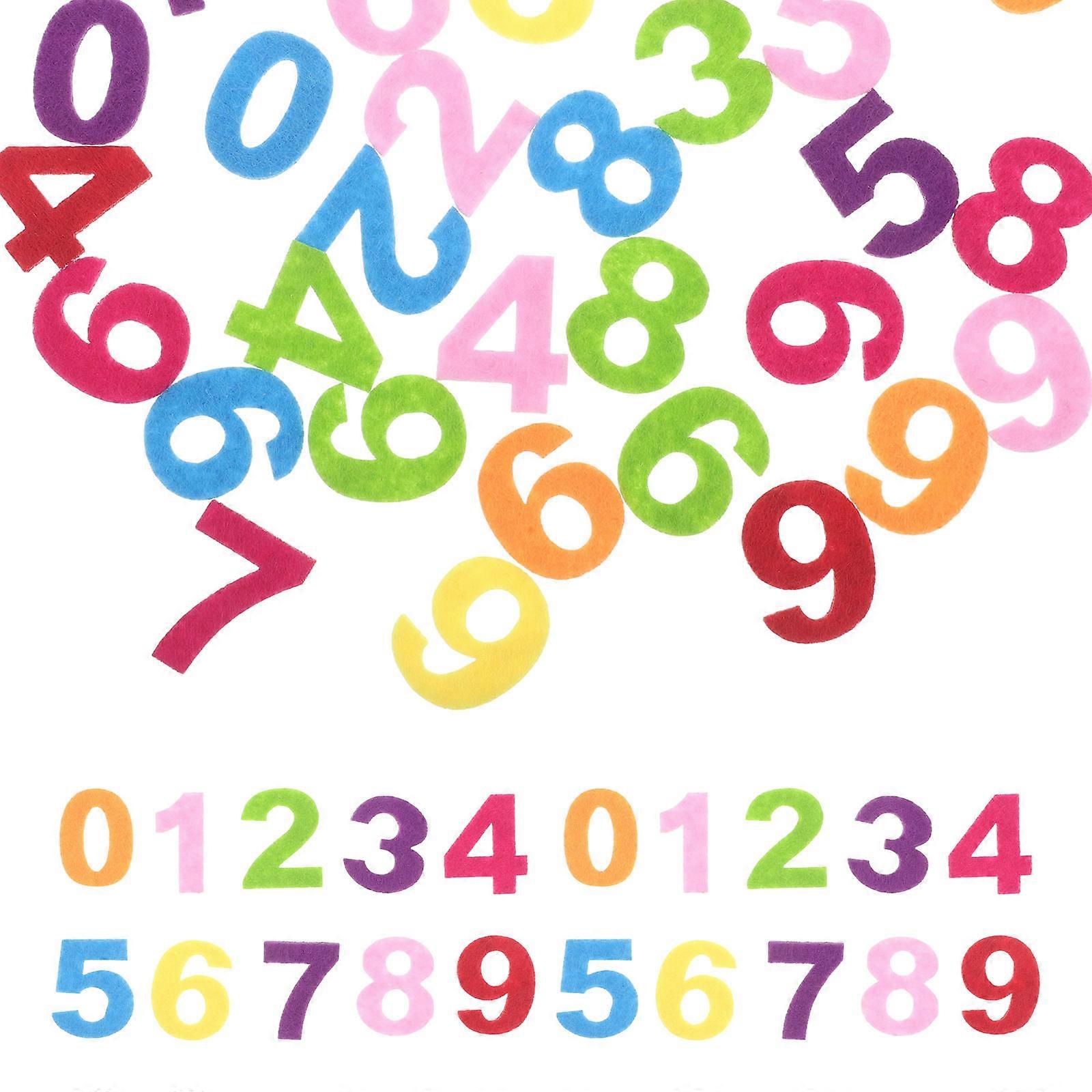 Assorted Color Felt Fabric Numbers For Scrapbooking Tools For Kids 50Pcs Perfect For Creative Projects