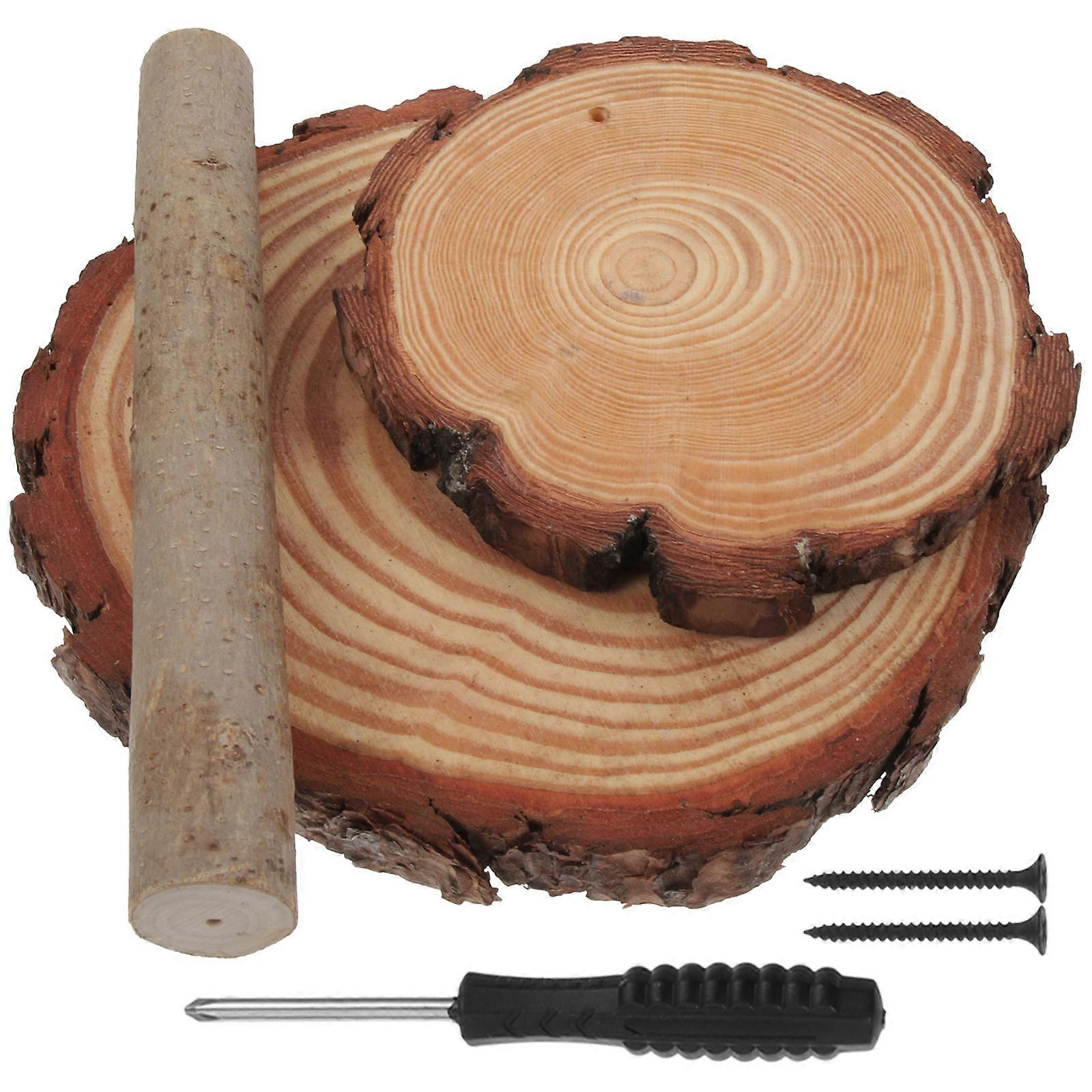 Brown Wooden Tiered Tray Stand for Cakes Cupcakes and Snacks 2Layer Design for Home Party Use