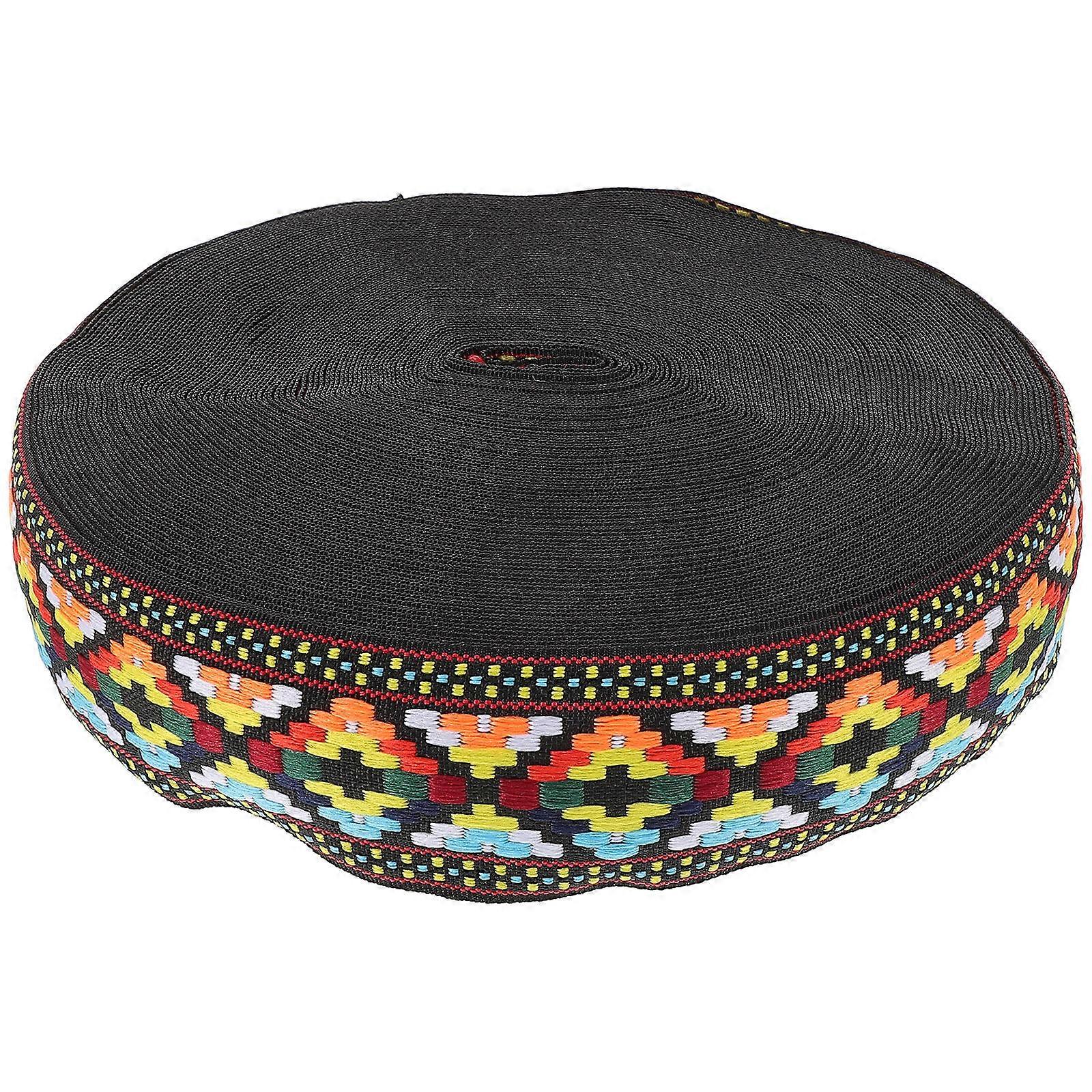 Craft Making Ribbon For Gardening And Decoration 2.5cm X 2500cm Multi Color Ethnic Style Ribbon 1Roll